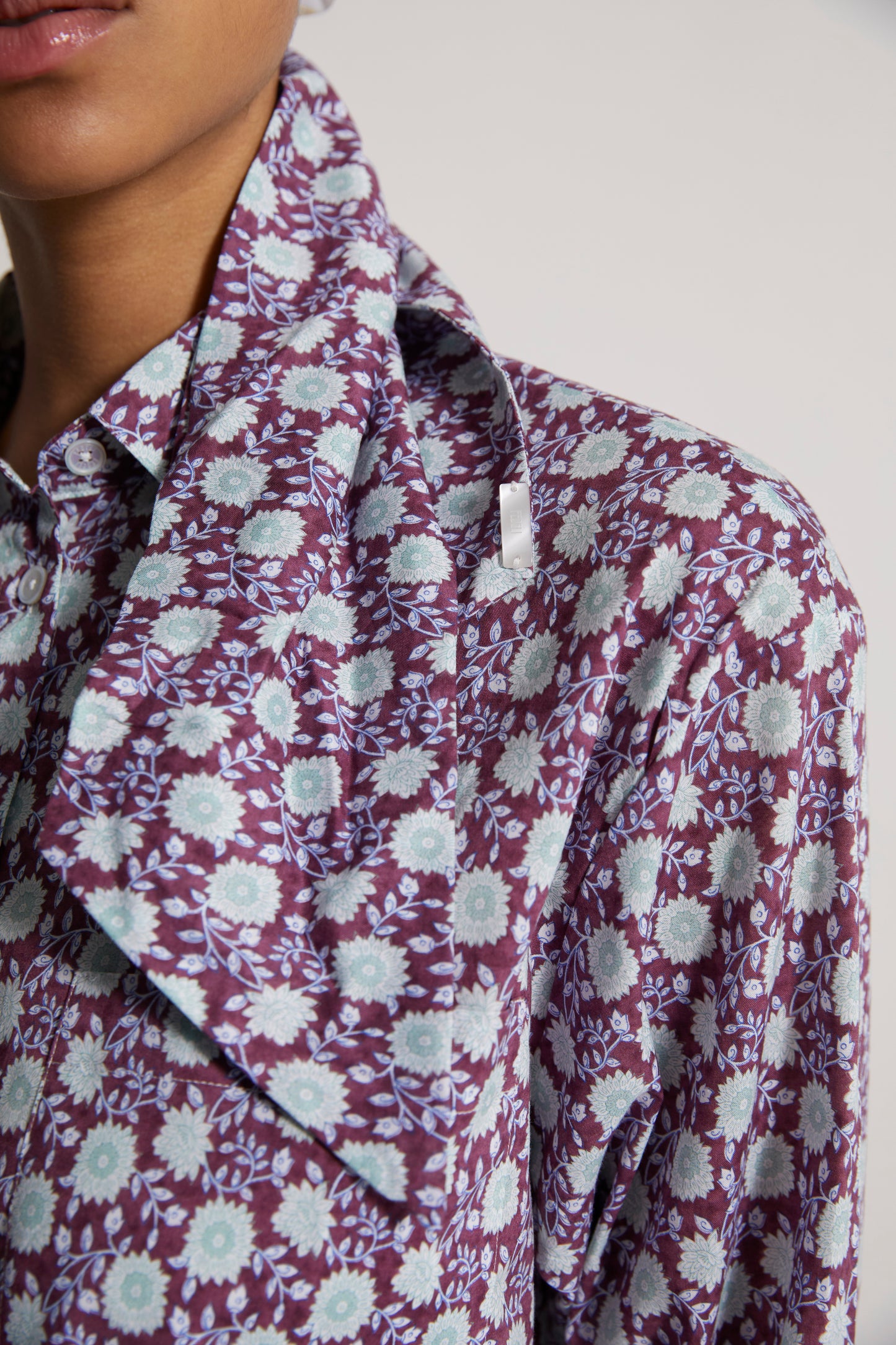 Palmaria cotton voile printed shirt - bouquet pattern
