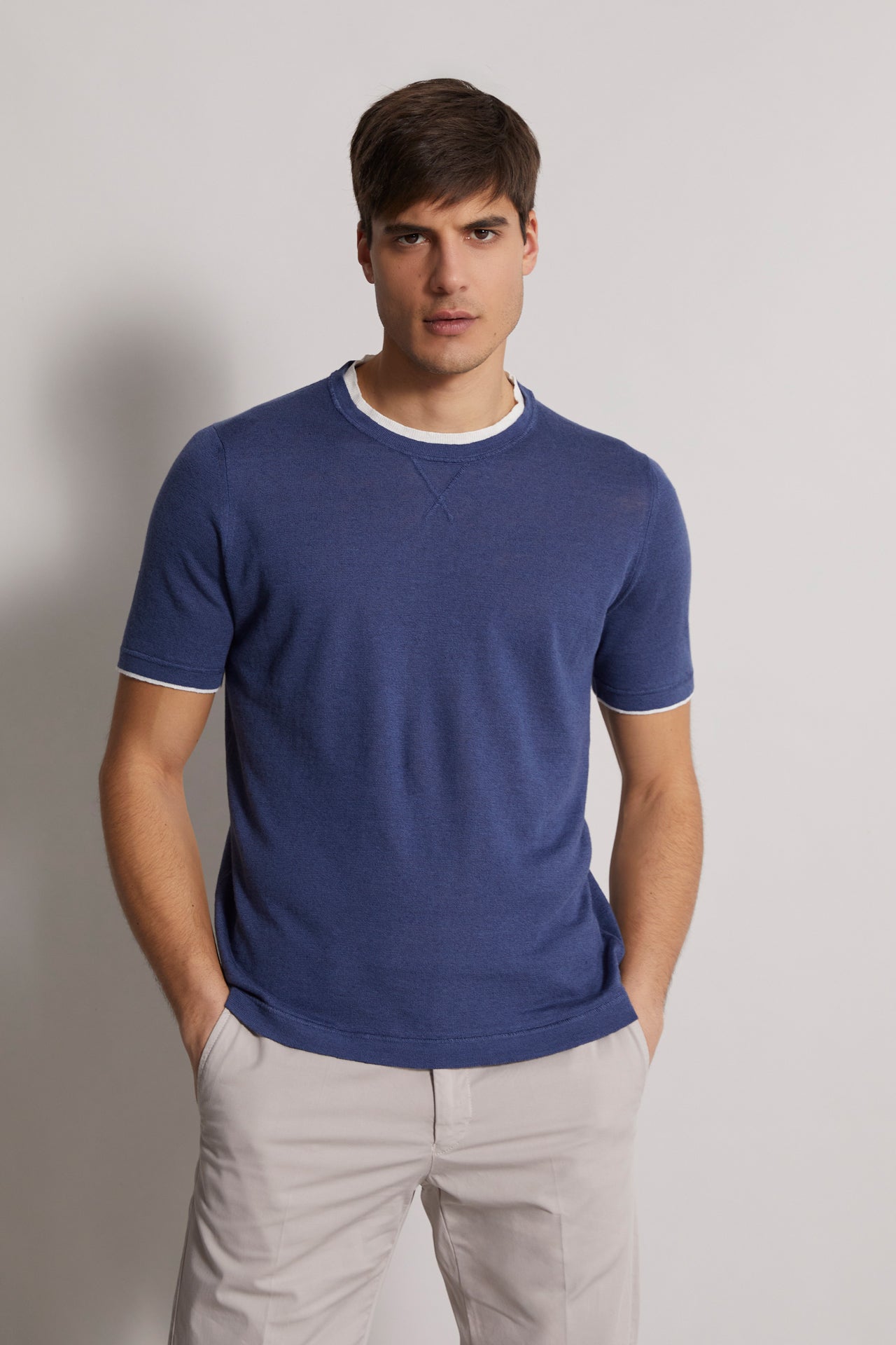 Fox Tropico knitted t-shirt in linen cotton