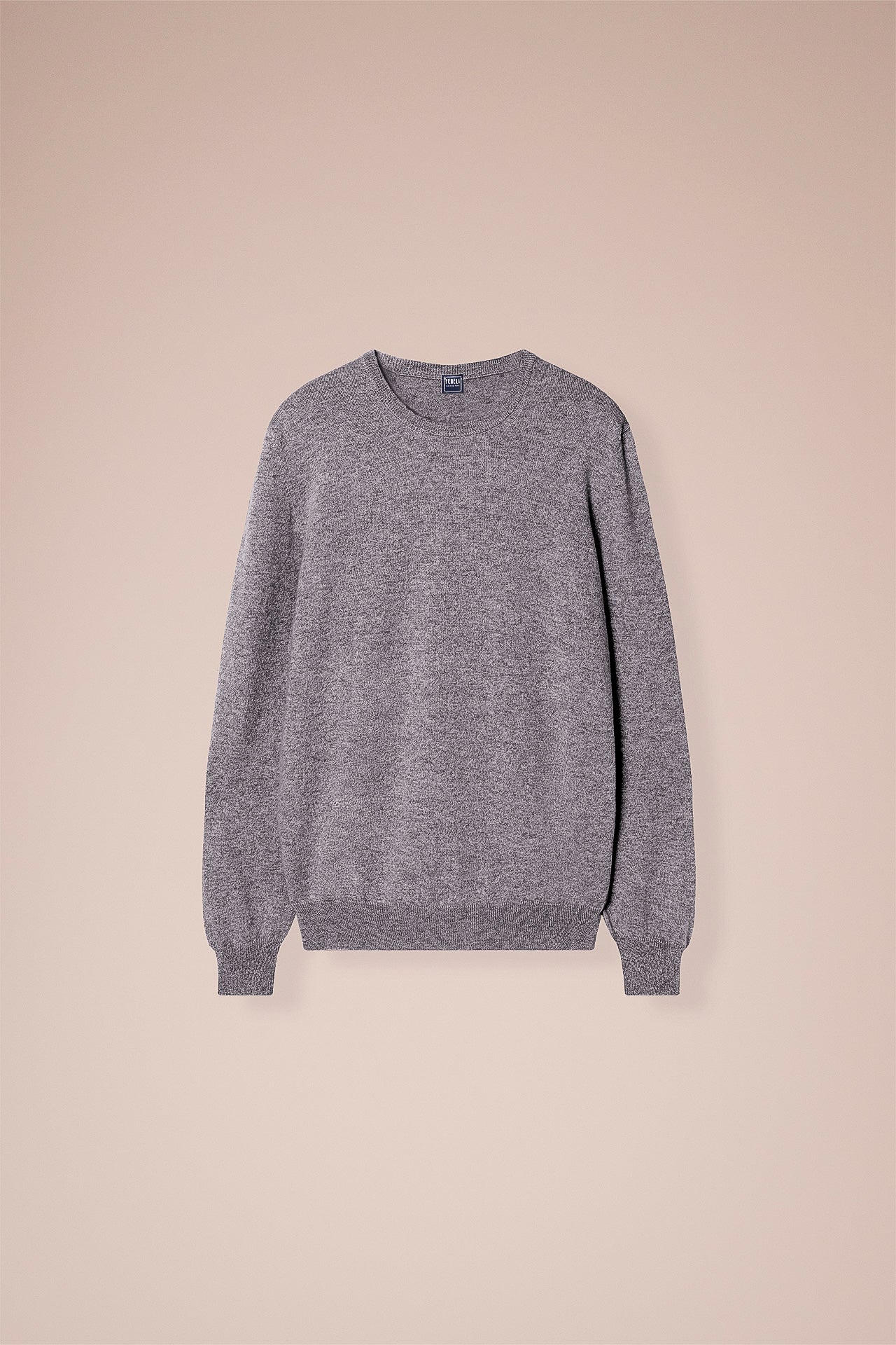 Argentina Cashmere Crewneck in iconic colors - MIDNIGHTBLUE