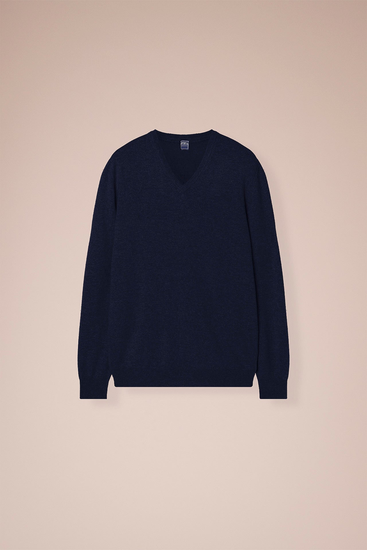 Pull Cashmere V-neck in iconic colors - MIDNIGHTBLUE