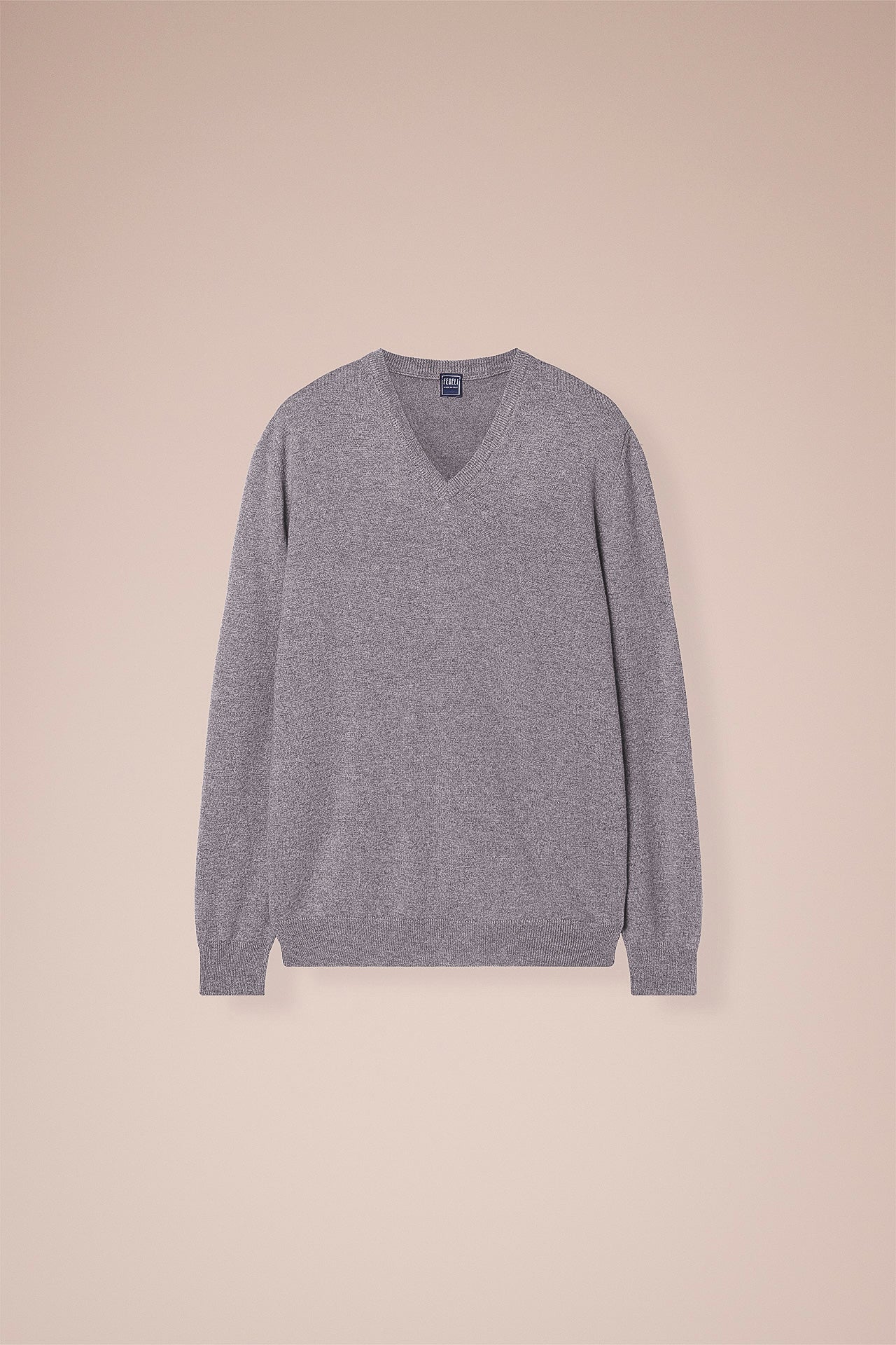 Pull Cashmere V-neck in iconic colors - MIDNIGHTBLUE