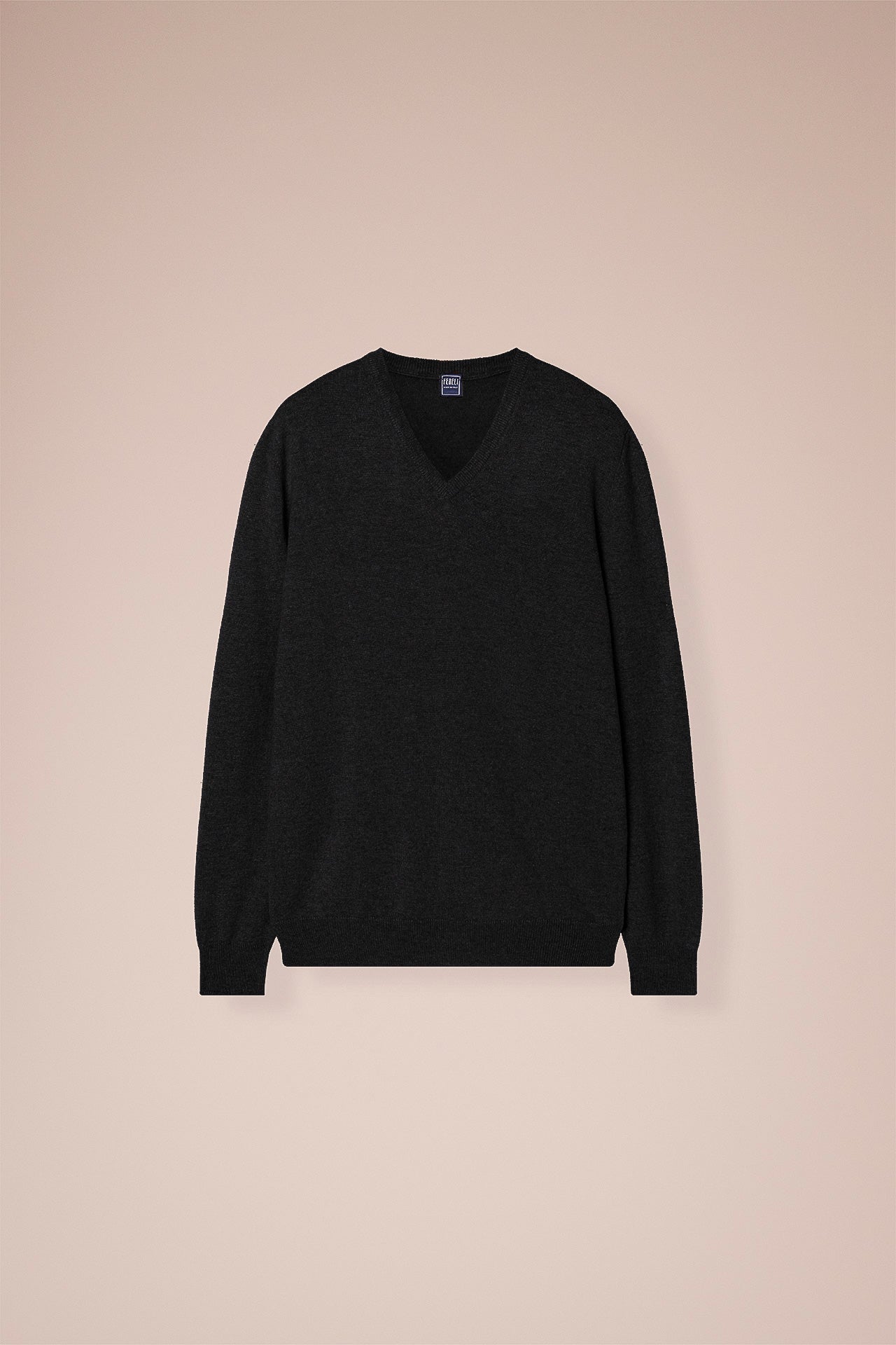 Pull Cashmere V-neck in iconic colors - MIDNIGHTBLUE