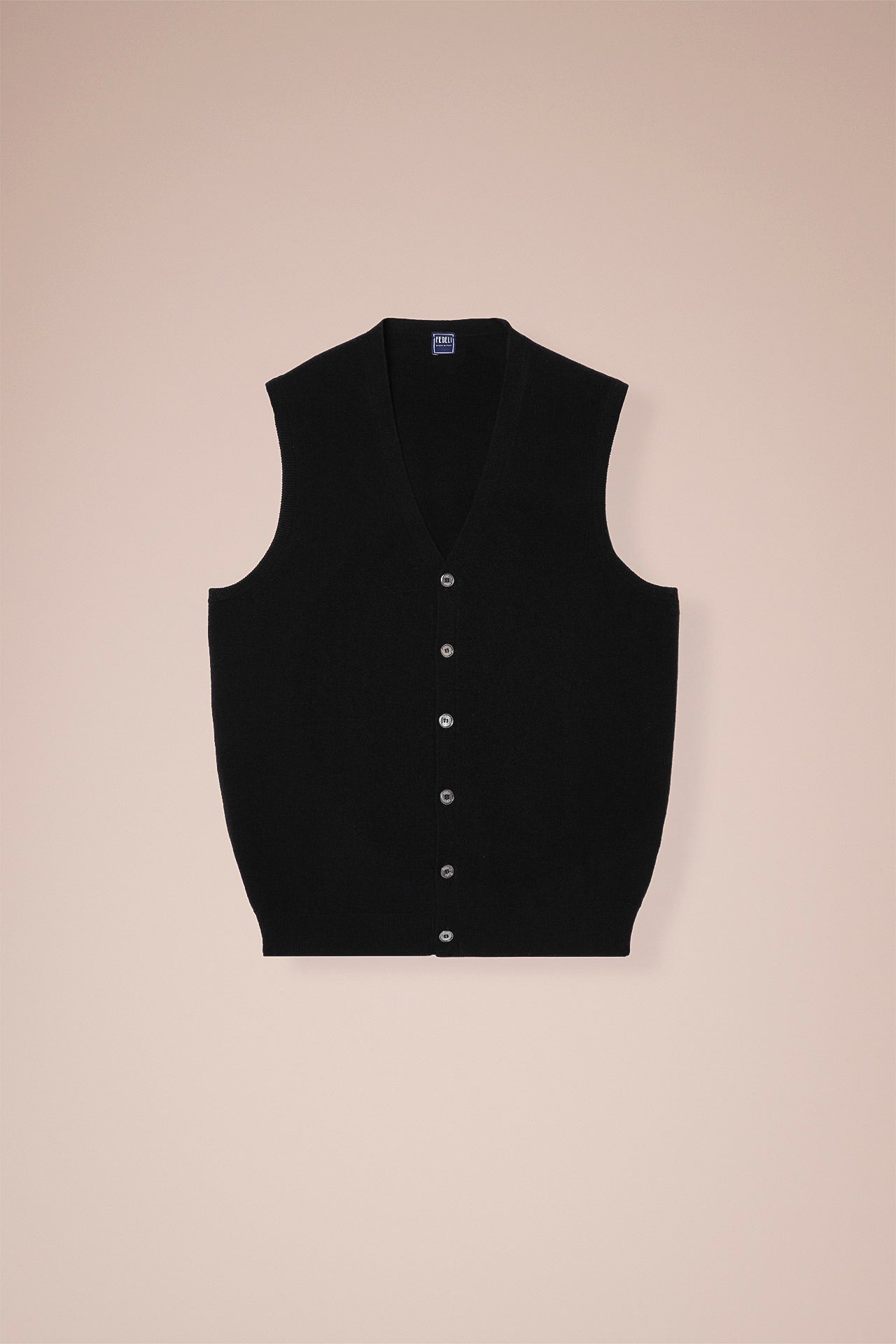 Cashmere V-neck Vest in iconic colors - MIDNIGHTBLUE