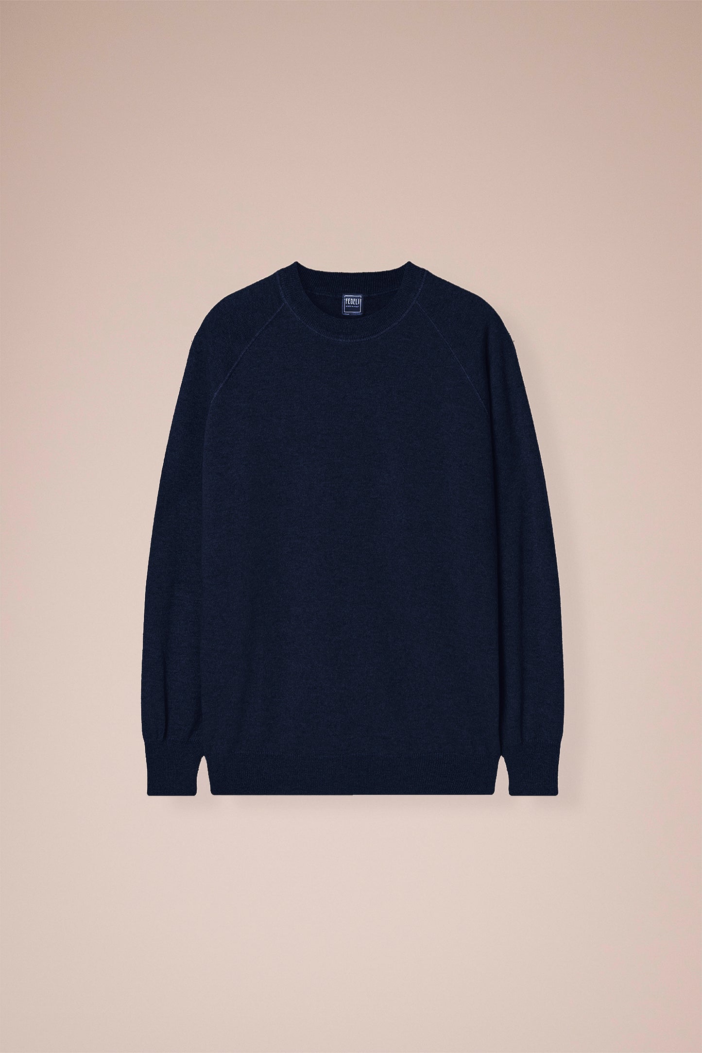 Argentina Tiger maglia girocollo in cashmere nei colori iconici - MIDNIGHTBLUE