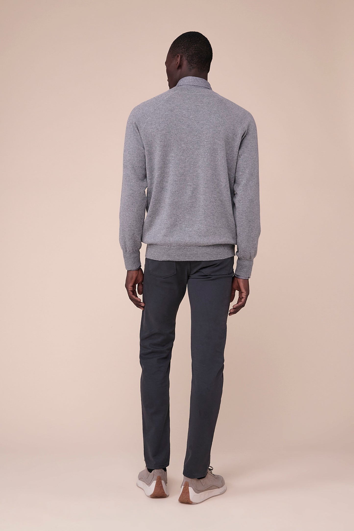 Argentina Tiger maglia girocollo in cashmere nei colori iconici - MIDNIGHTBLUE