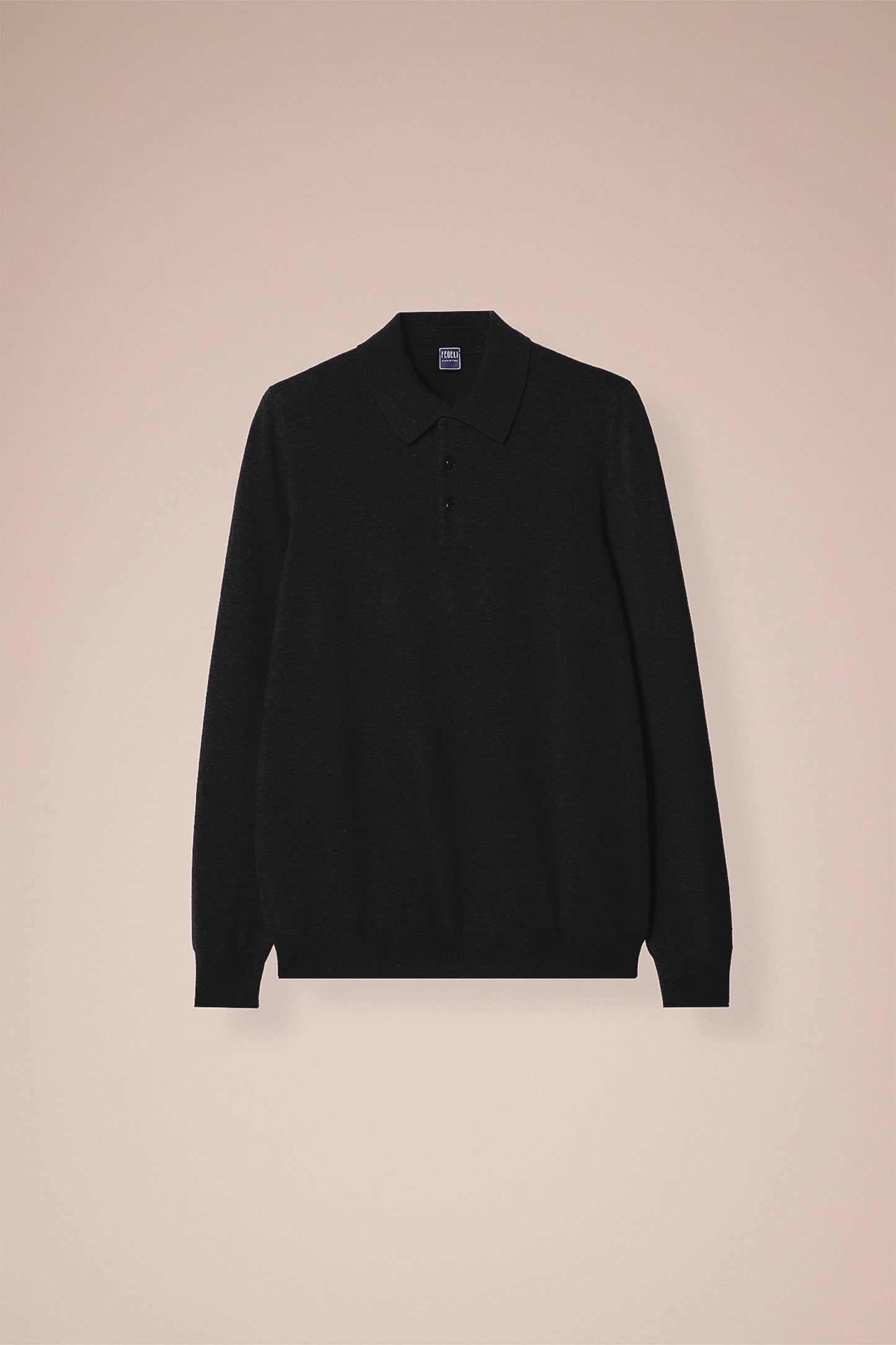 Sportman Cashmere Knit Polo in iconic colors - MIDNIGHTBLUE