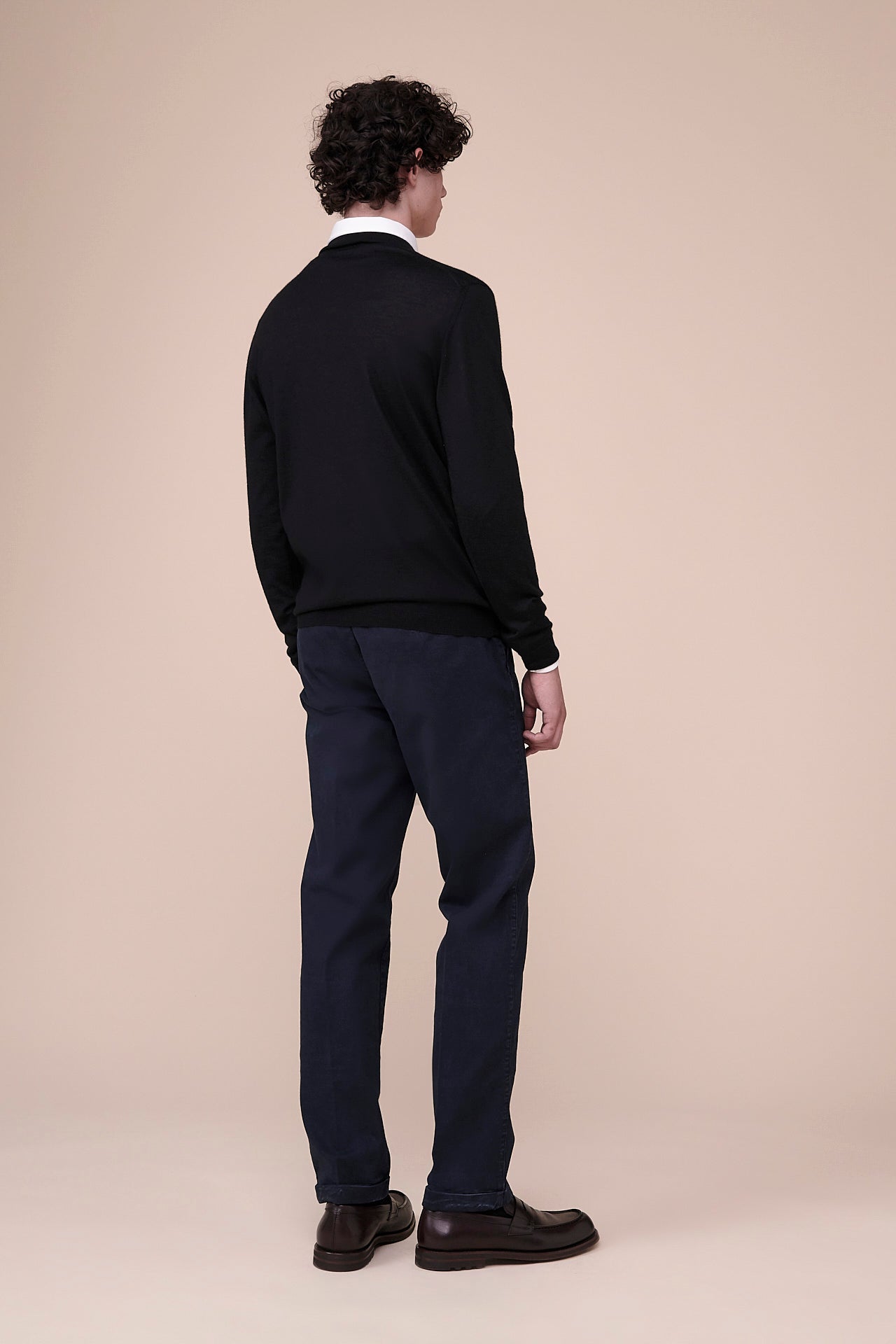 Derby Special Cashmere Silk Mock Neck in iconic colors - BLACK