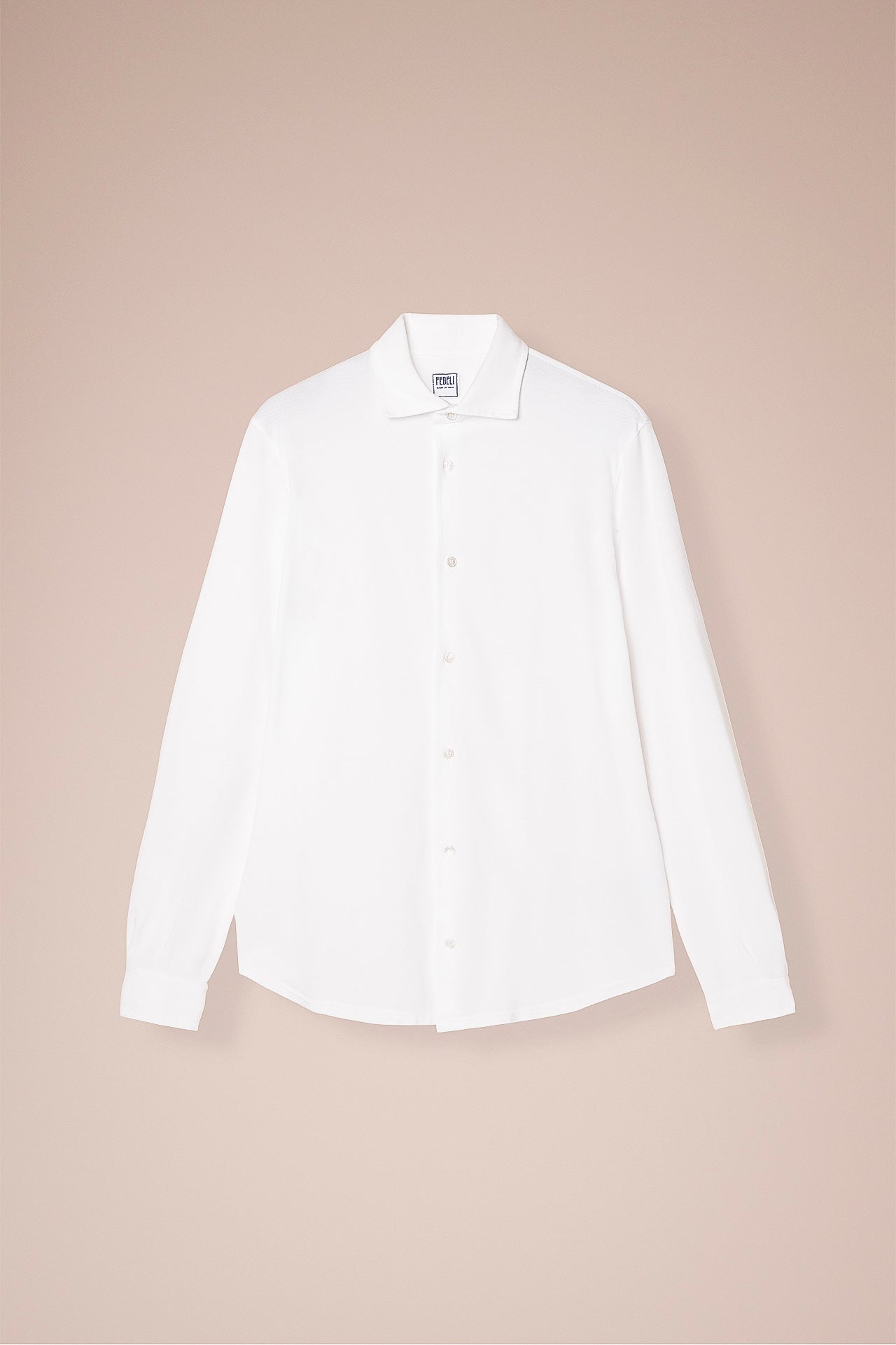 Steve Piquet Cotton Long Sleeve Shirt in iconic colors - MIDNIGHTBLUE