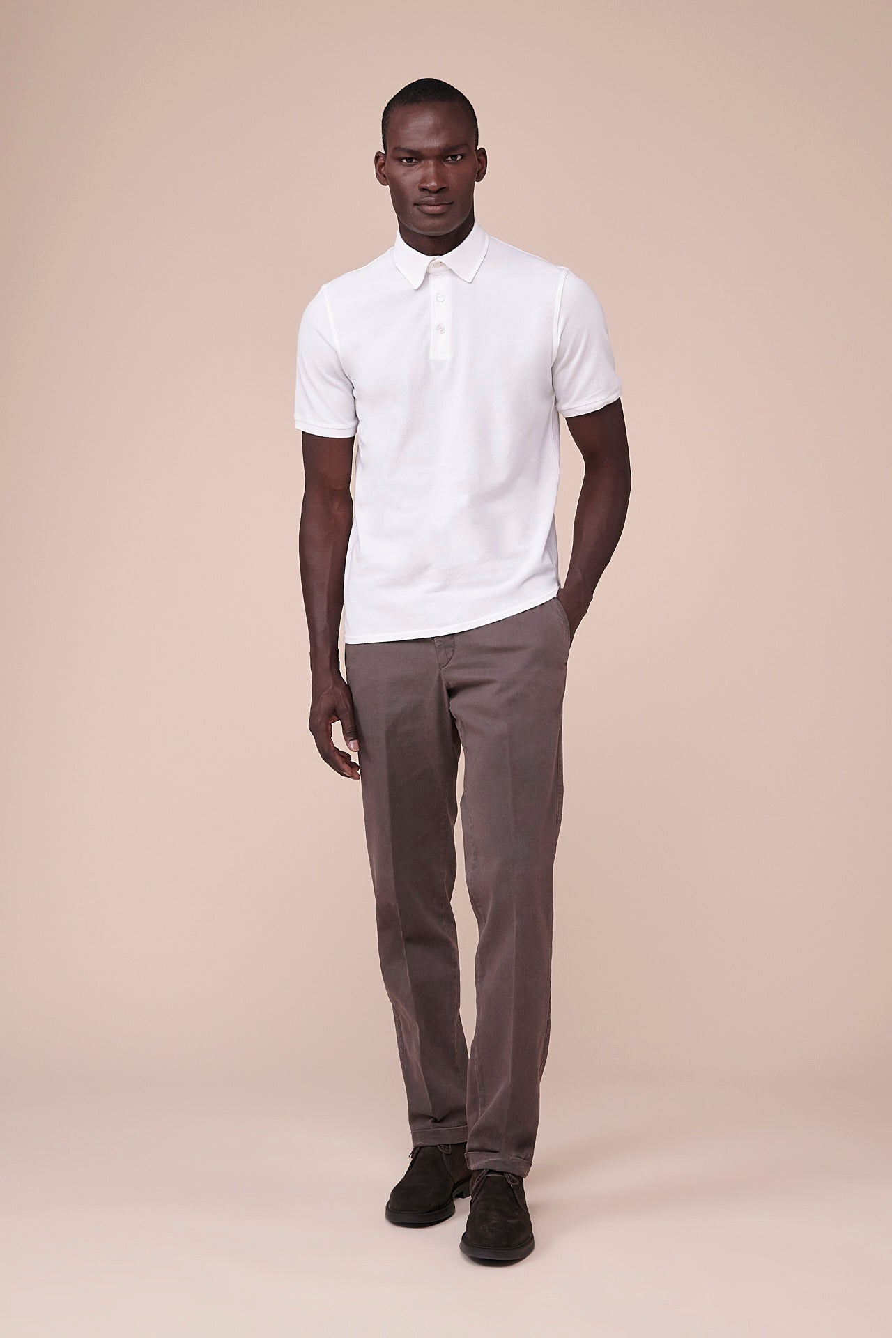 North polo in piquet organico nei colori iconici - WHITE