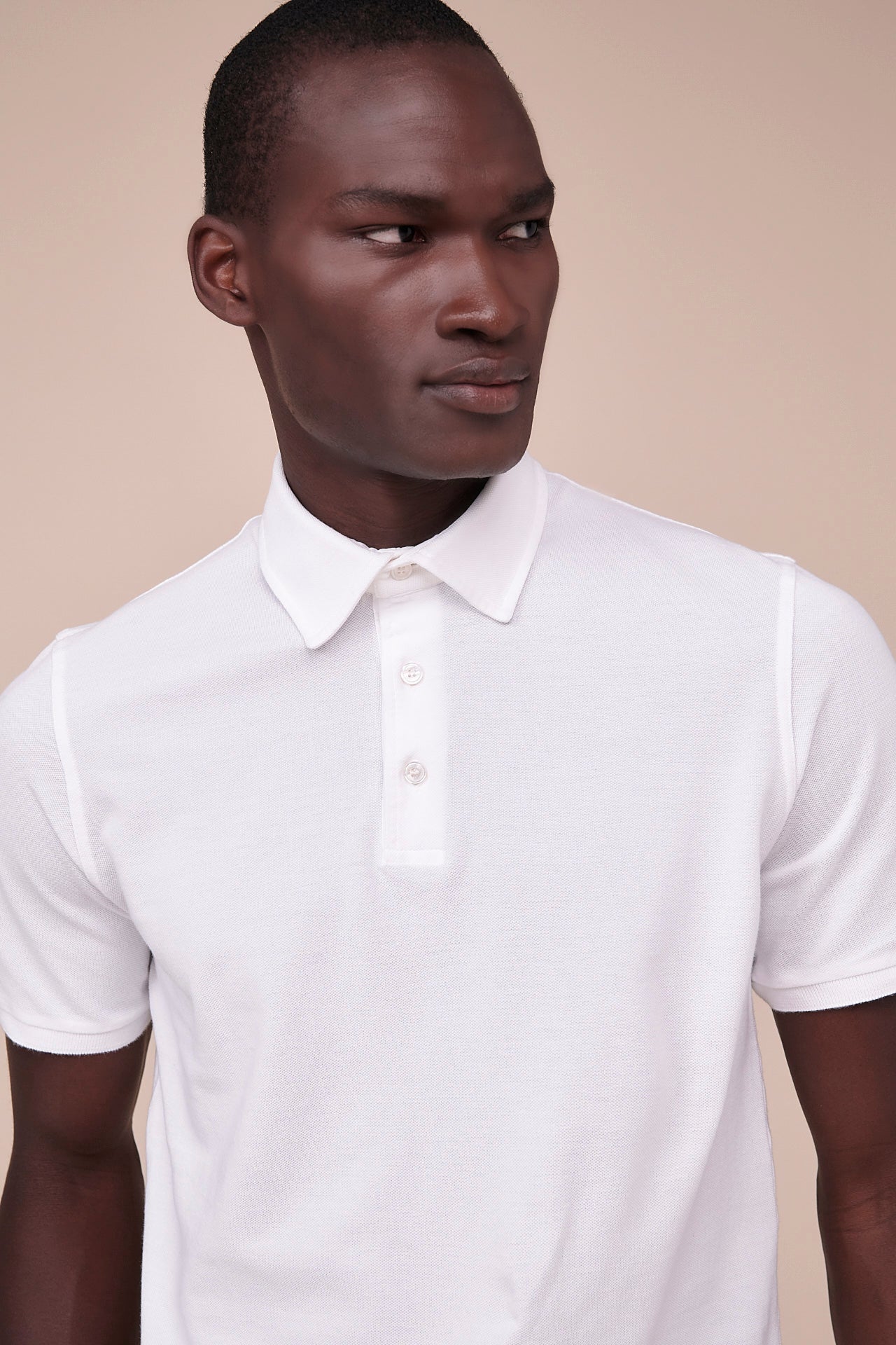 North polo in piquet organico nei colori iconici - WHITE