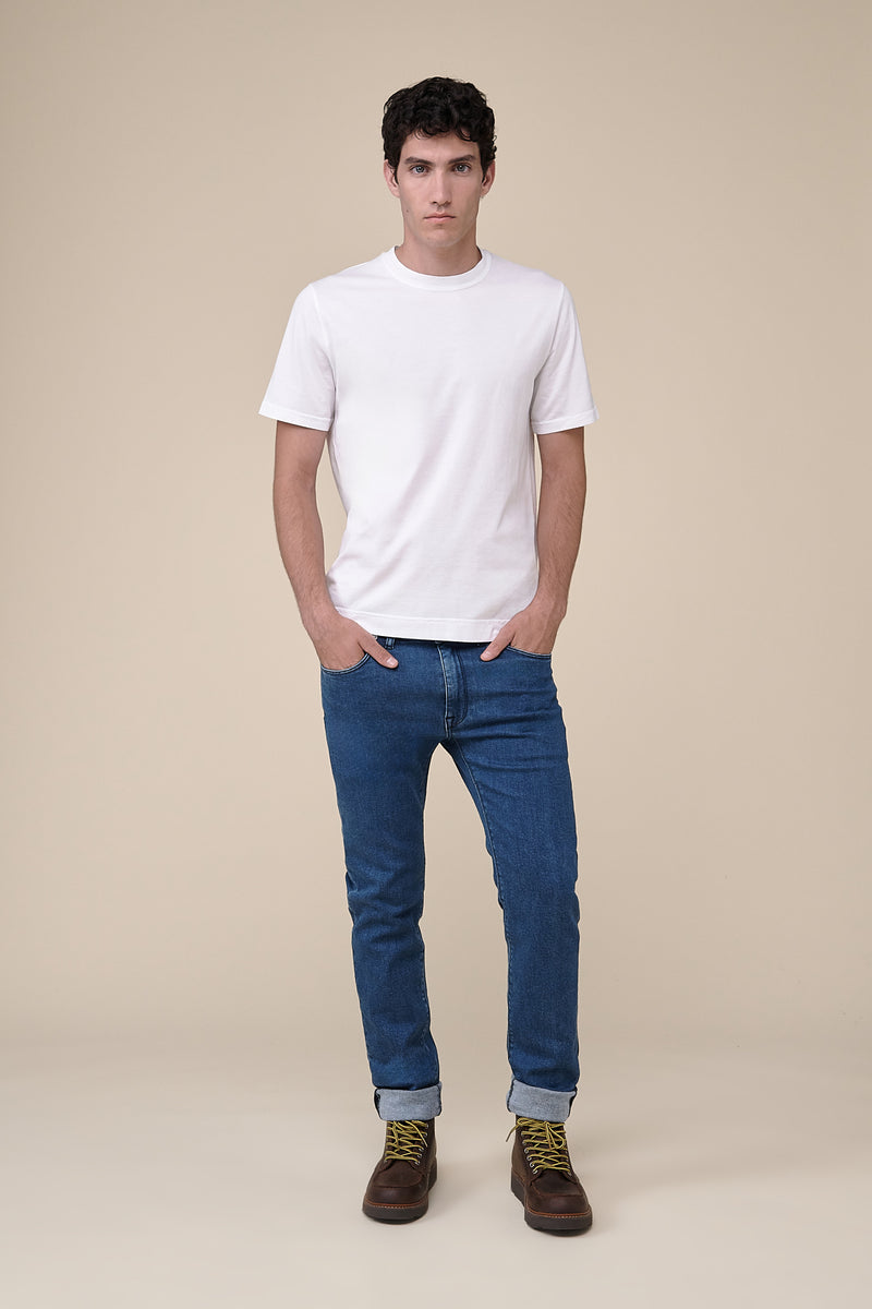 Tシャツ・カットソー Fedeli Long-sleeved organic cotton t-shirt (4UIF0117 41) Men's Organic Cotton Long Sleeve T-Shirt - Iconic - Fedeli