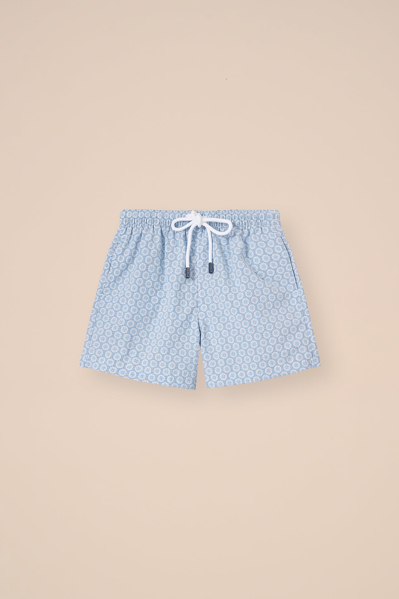 Madeira Kid Sakar Swim Trunk 2-4 yrs - Floral Pattern - STEELBLUE