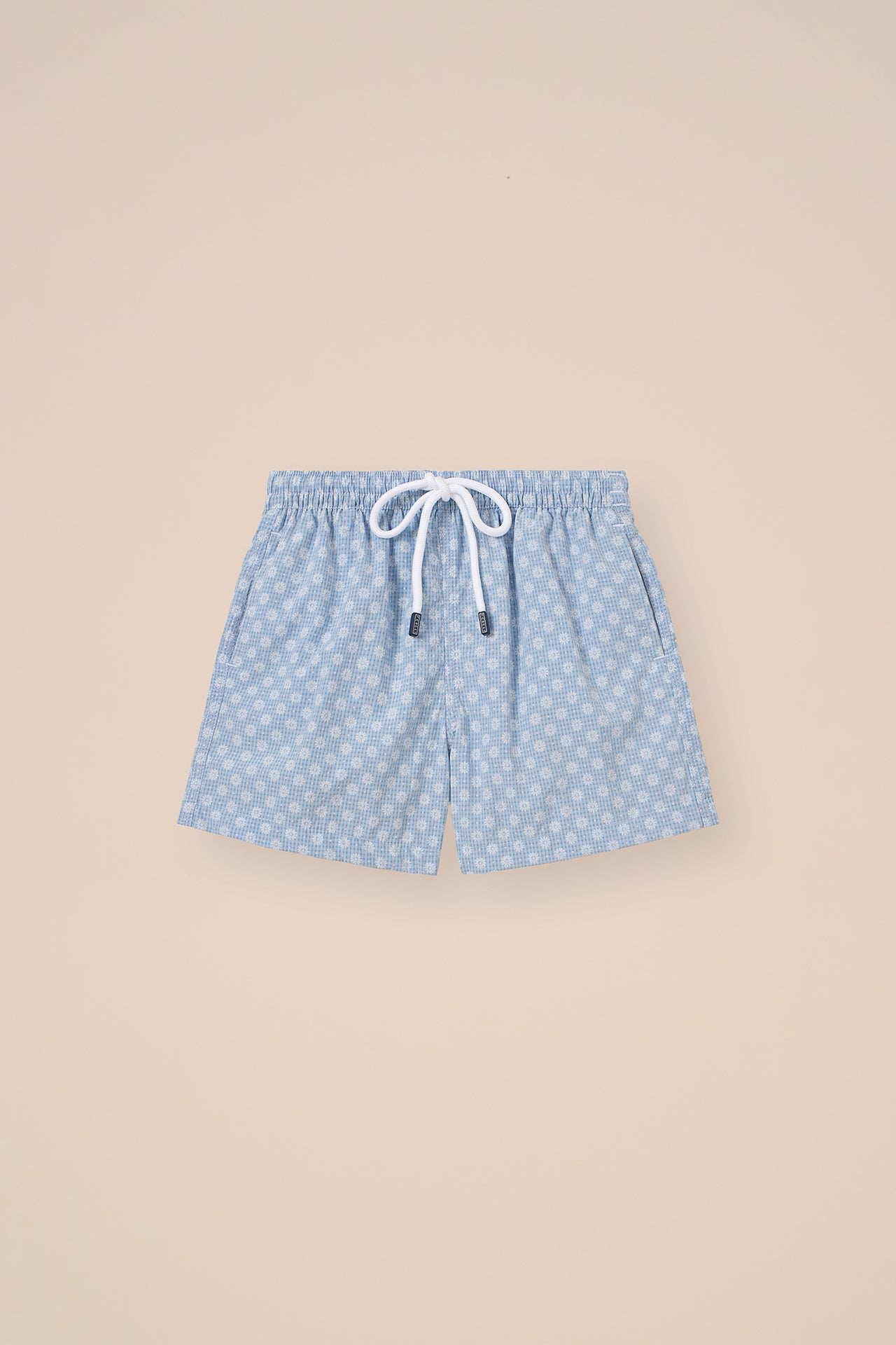 Madeira Kid Sakar Swim Trunk 2-4 yrs - Daisy Pattern - STEELBLUE