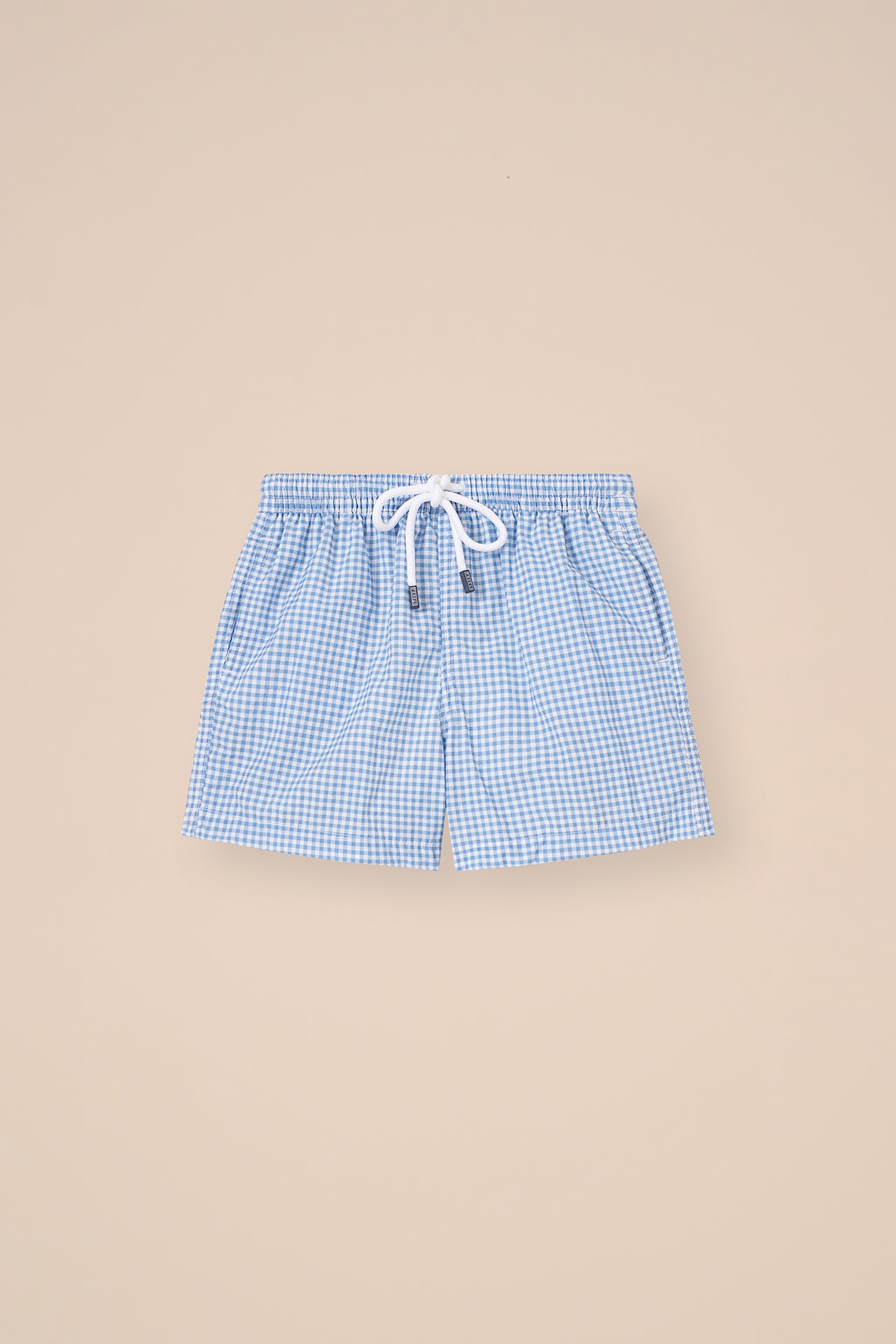 Madeira Kid Sakar Swim Trunk 10 yrs - Gingham Pattern - CORNFLOWERBLUE