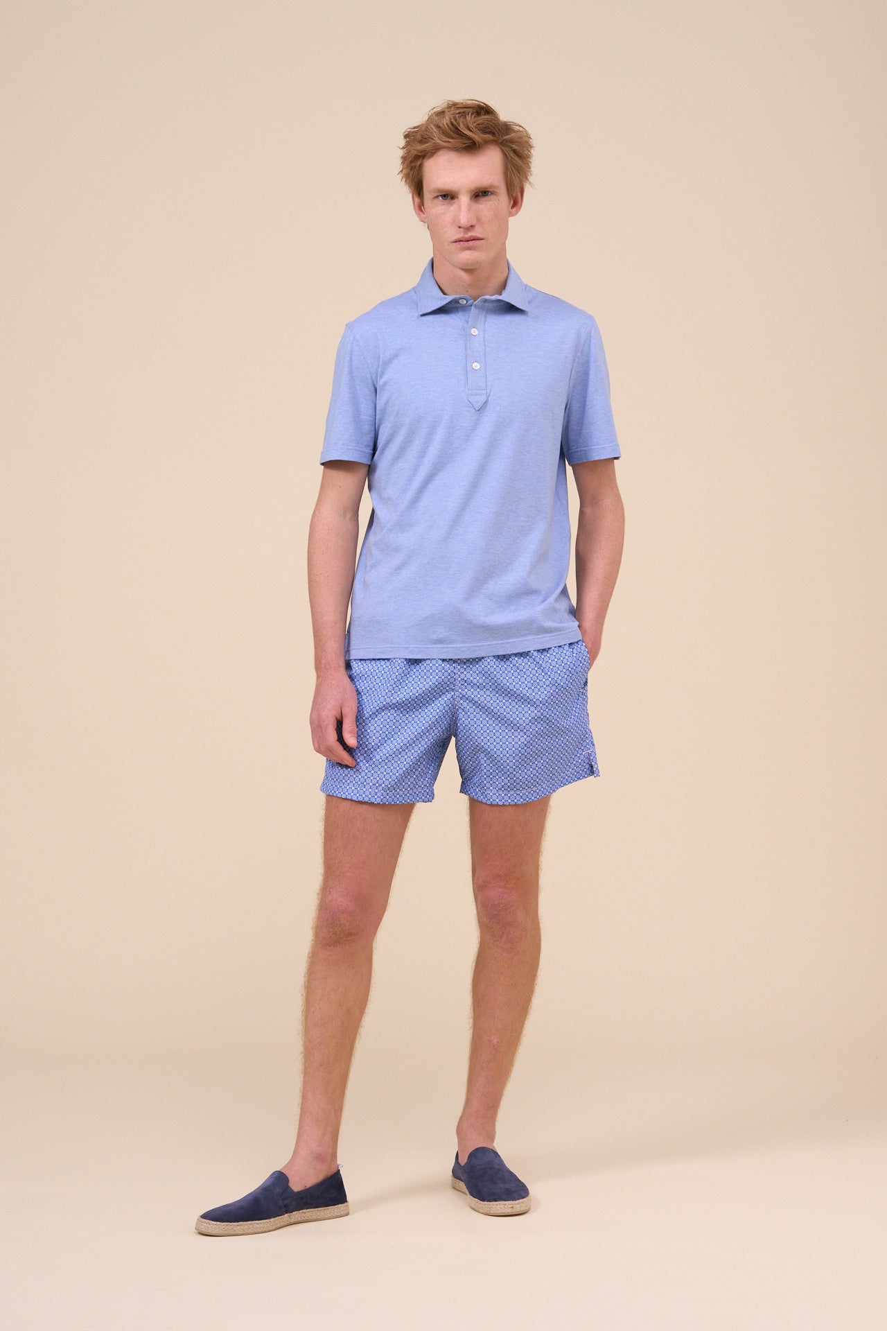 Madeira - The Sustainable Swim Trunk - Circles Pattern - MEDIUMBLUE