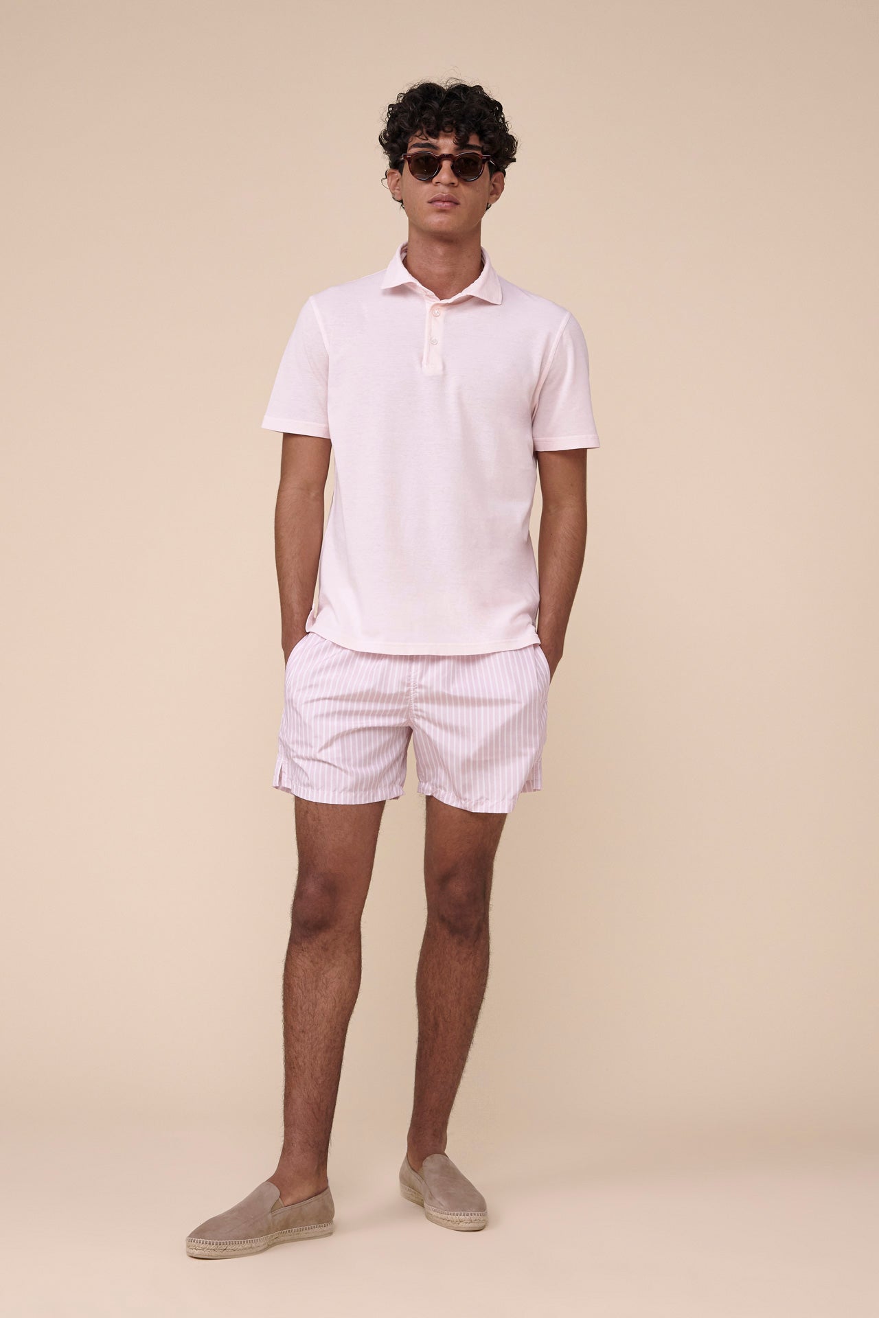 Madeira - The Sustainable Swim Trunk - Striped Pattern - PINK