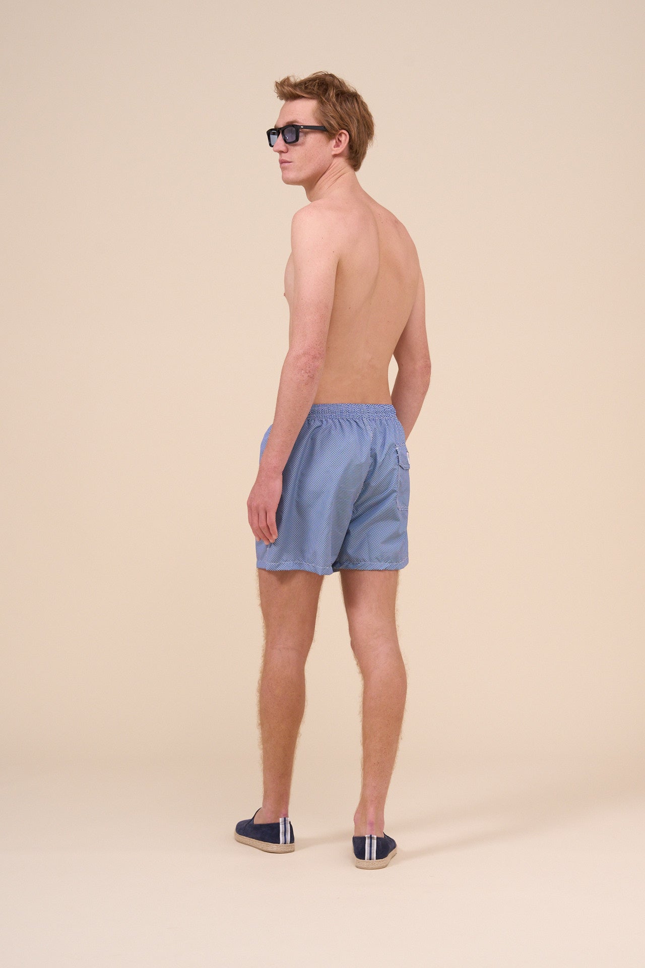 Madeira - il costume da bagno sostenibile - Fantasia Mini Forme Geometriche - MIDNIGHTBLUE
