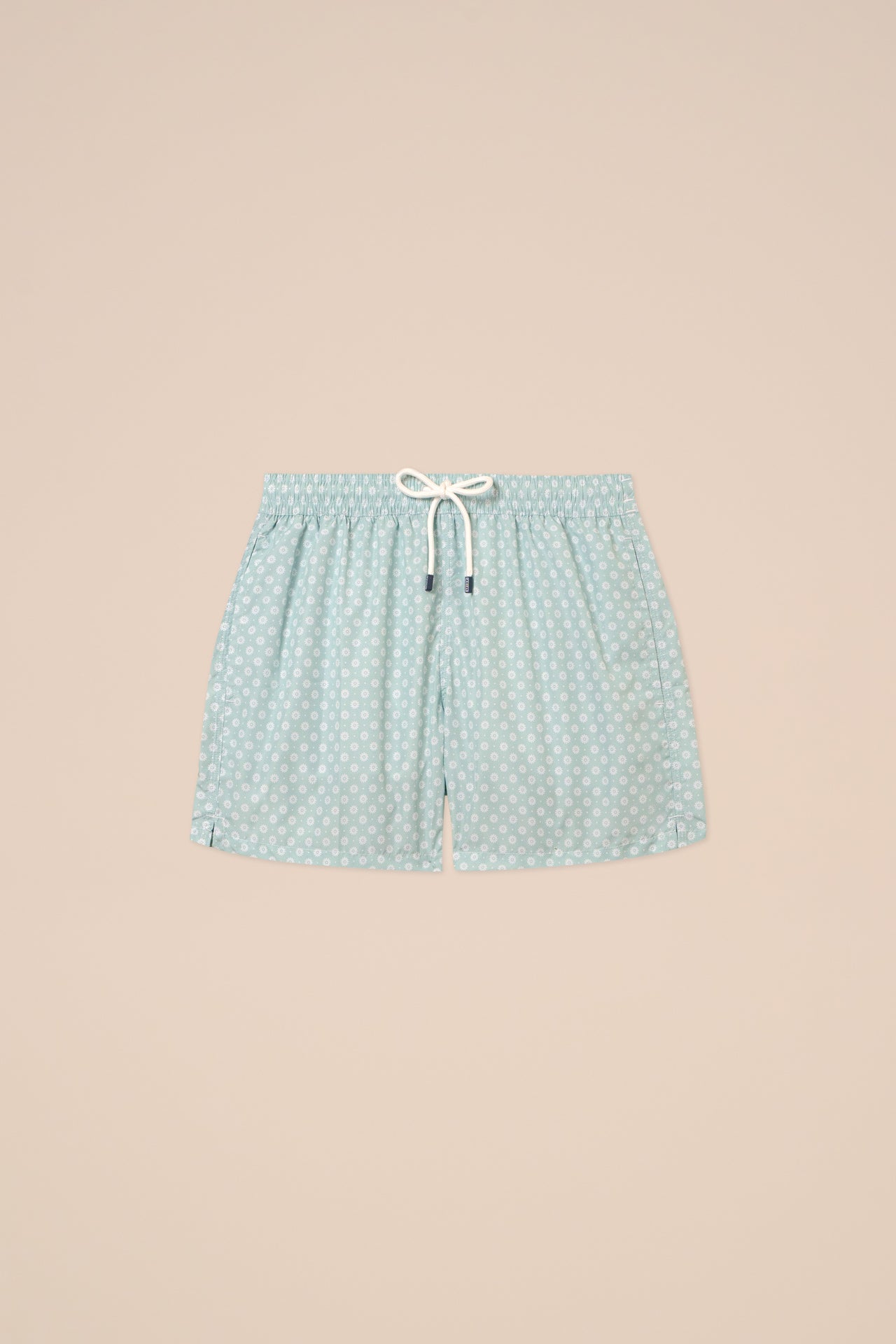 Madeira - The Sustainable Swim Trunk - Daisy Pattern - PALETURQUOISE