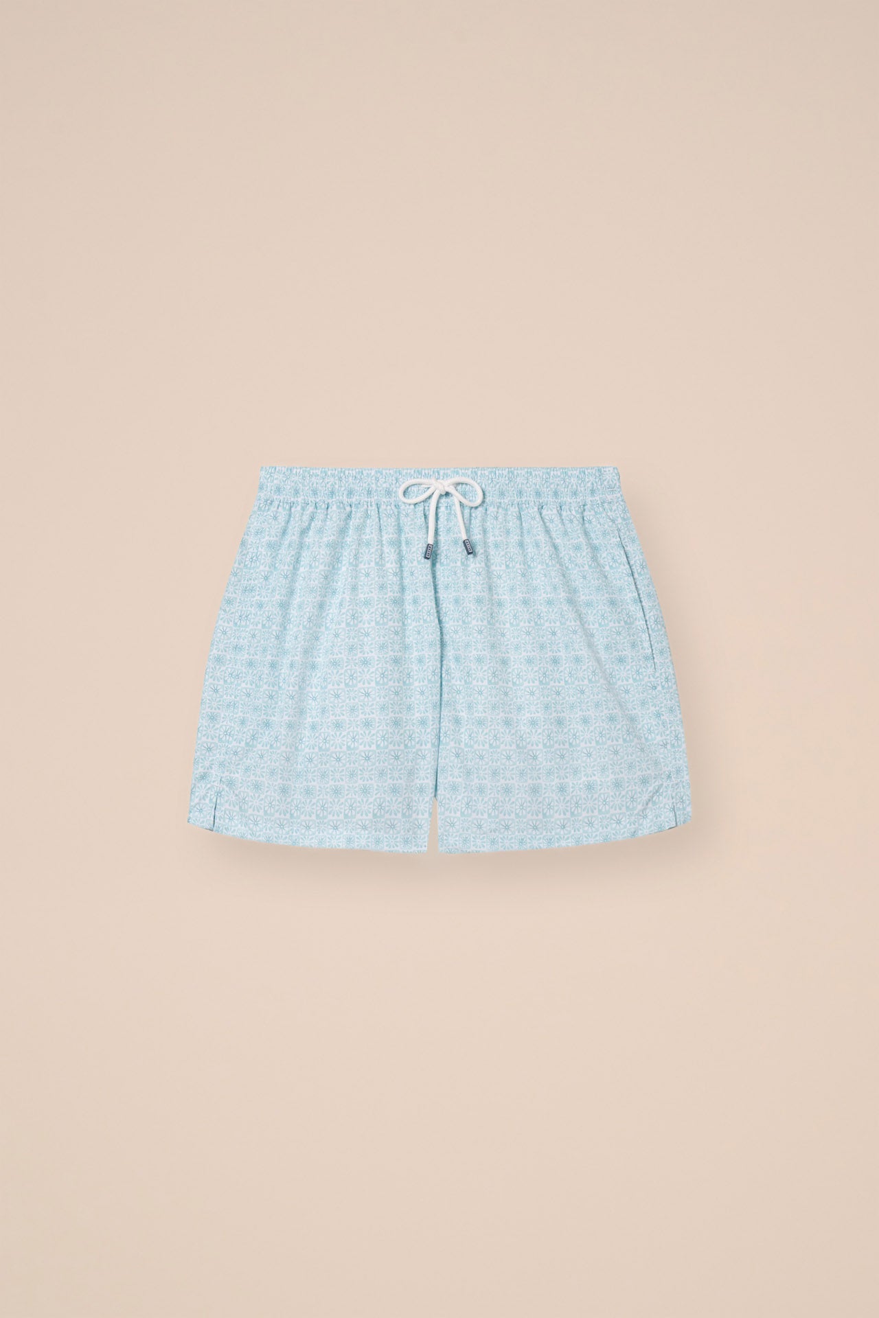 Madeira - The Sustainable Swim Trunk - Floral Pattern - STEELBLUE