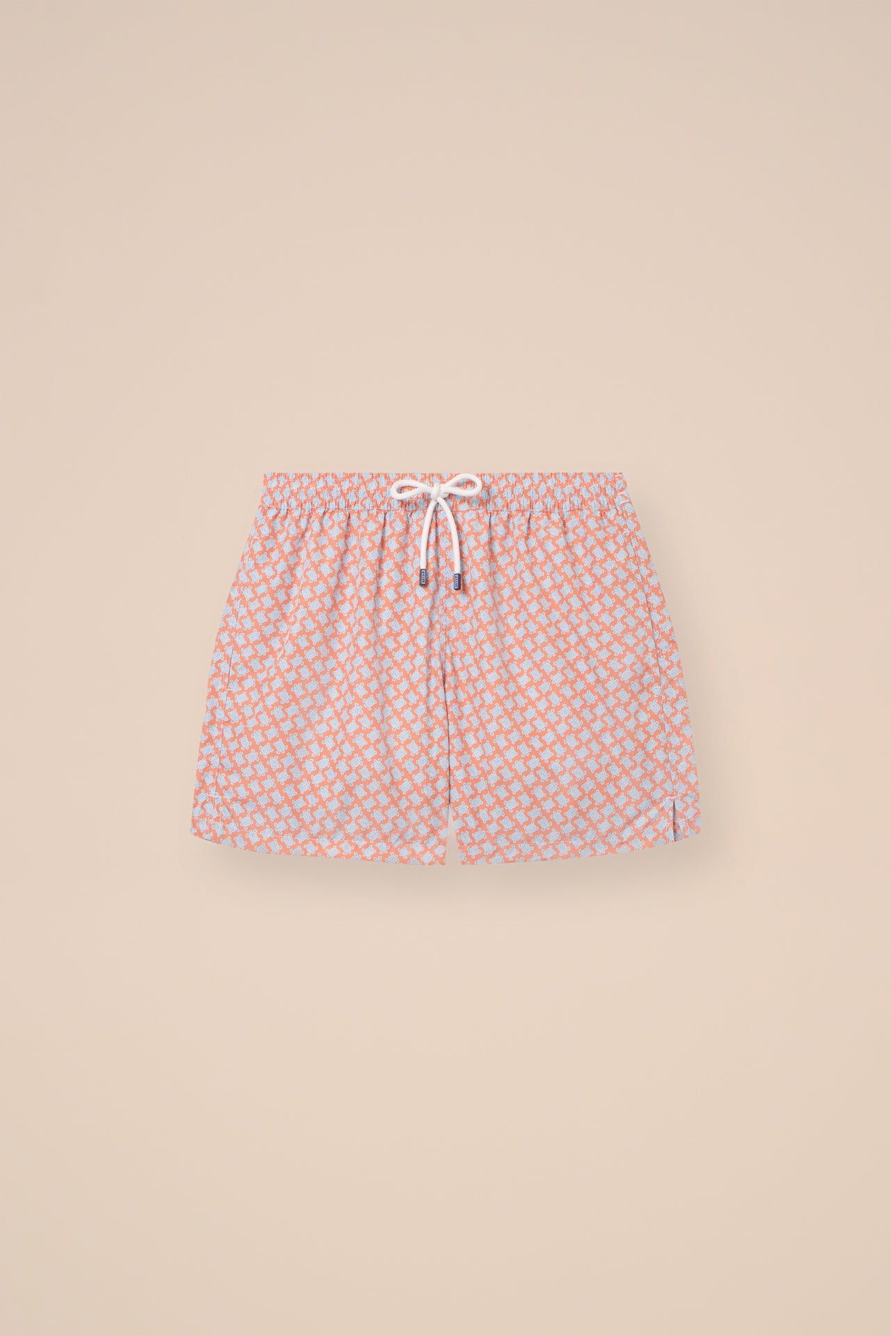 Madeira - The Sustainable Swim Trunk - Mini Turtles Pattern - ORANGE