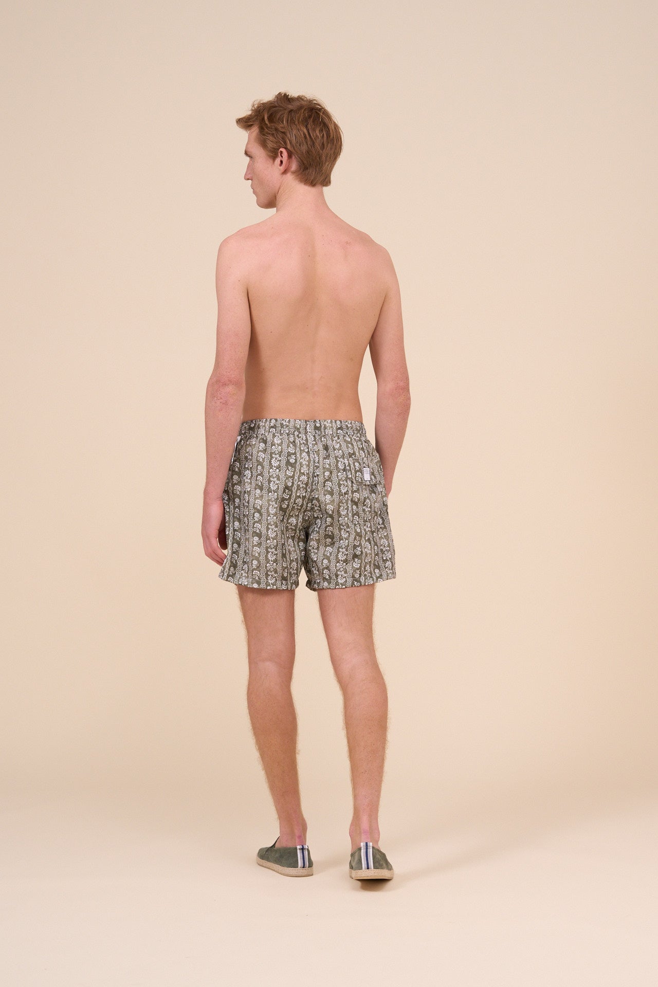 Madeira - The Sustainable Swim Trunk - Oasis Pattern - DARKOLIVEGREEN