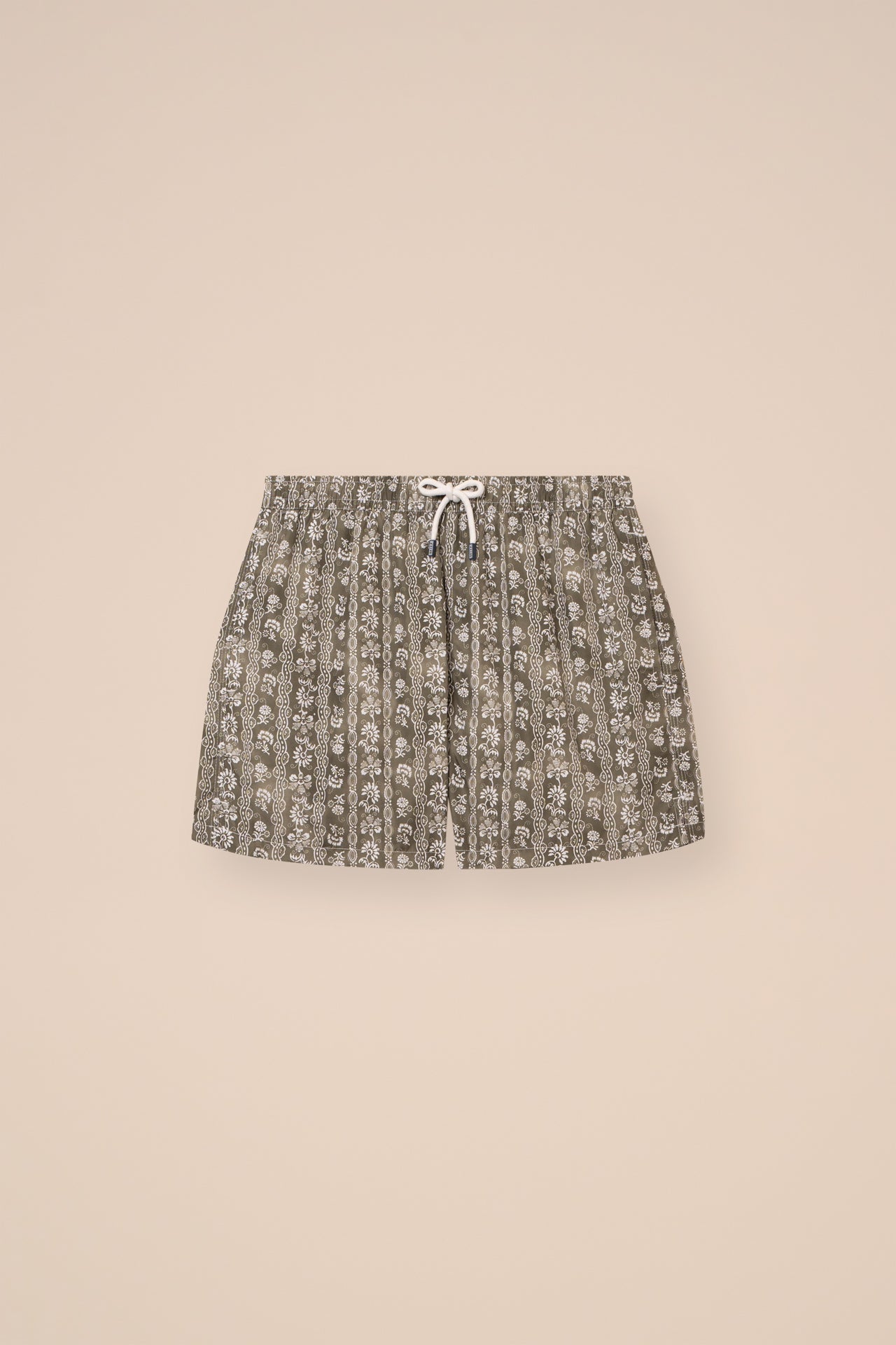 Madeira - The Sustainable Swim Trunk - Oasis Pattern - DARKOLIVEGREEN