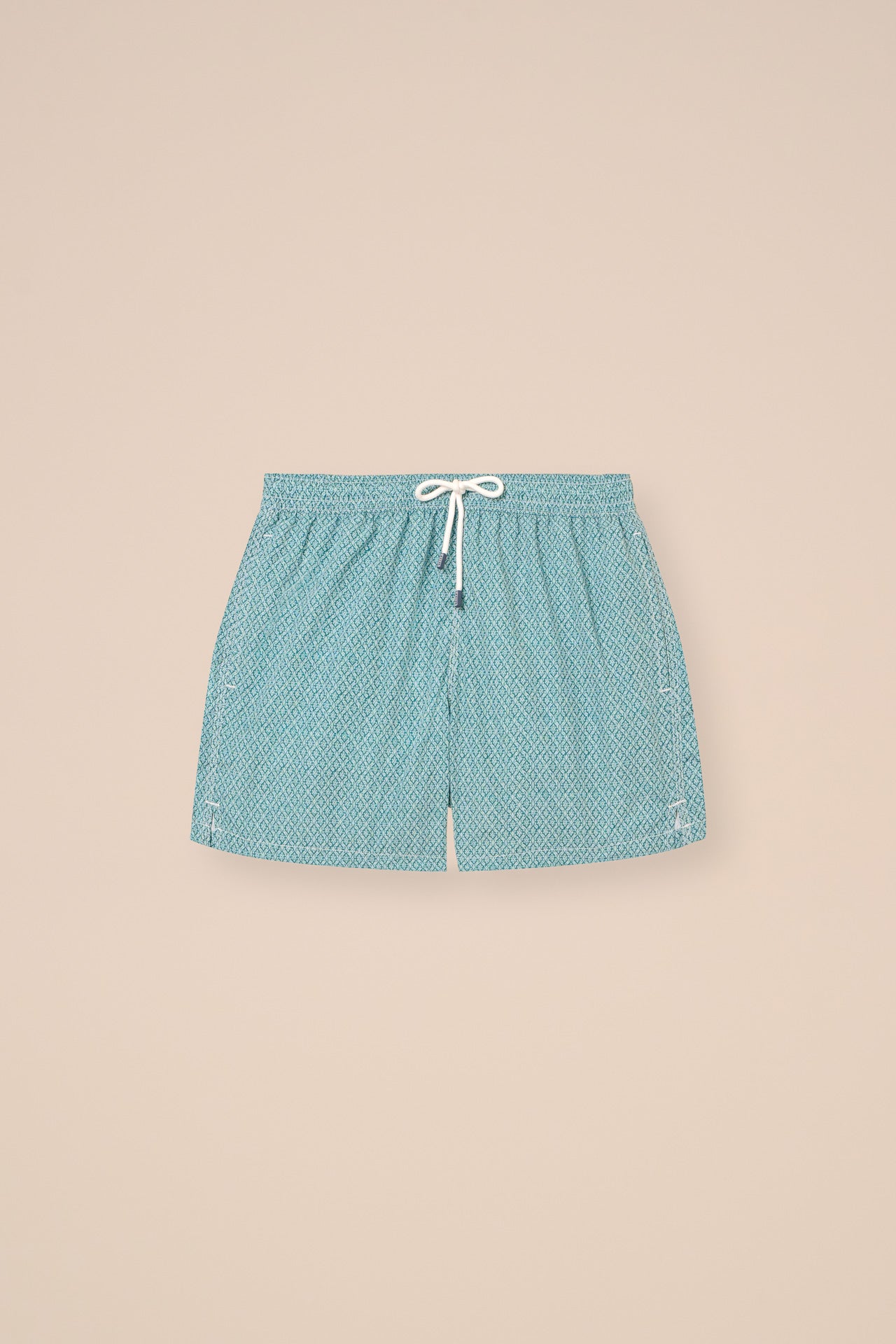 Madeira - The Sustainable Swim Trunk - Geometric Tile Pattern - CORNFLOWERBLUE