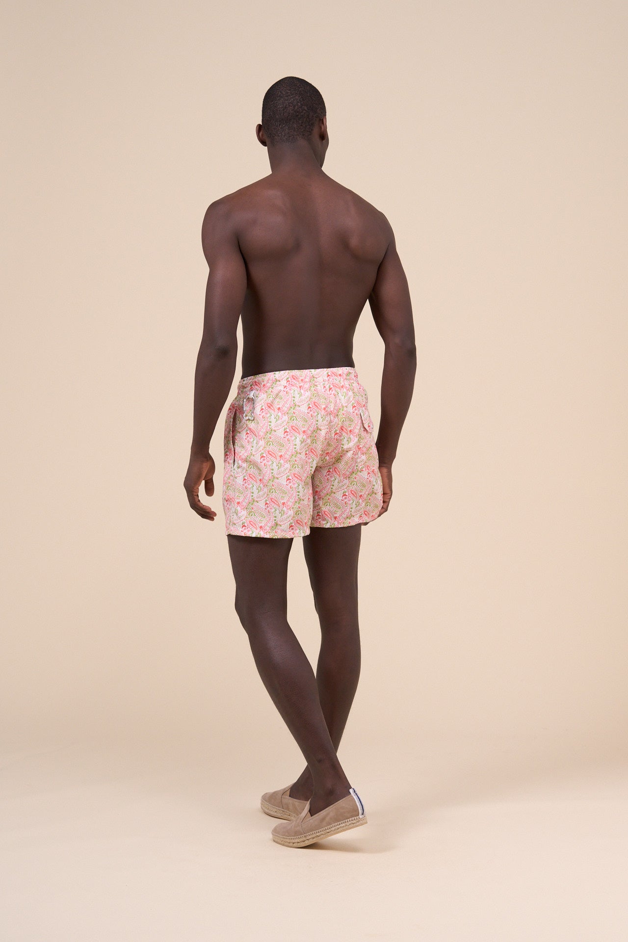 Madeira - The Sustainable Swim Trunk - Rainforest Foliage Pattern - PINK