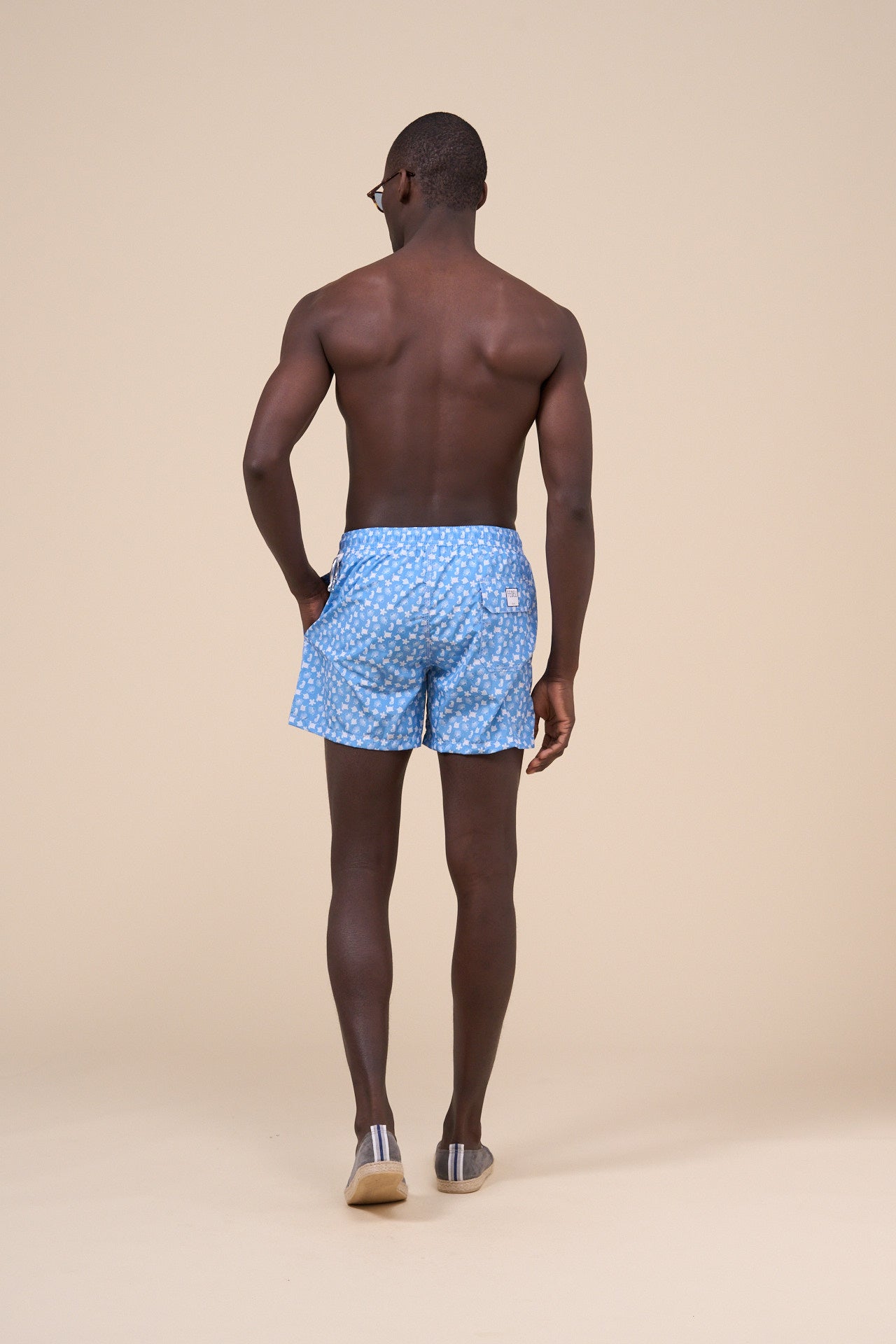 Madeira - The Sustainable Swim Trunk - Marine Animals Pattern - MIDNIGHTBLUE