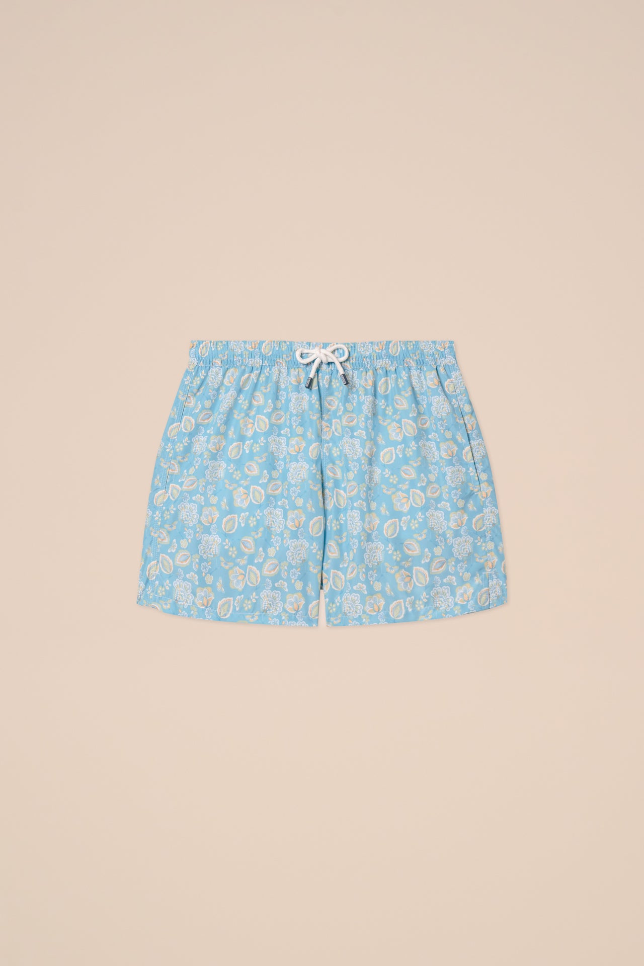 Madeira - The Sustainable Swim Trunk - Leaf Pattern - CORNFLOWERBLUE