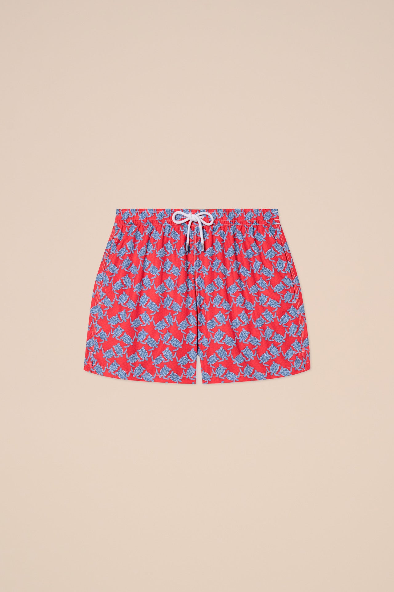 Madeira - The Sustainable Swim Trunk - Turtles Pattern - DARKRED