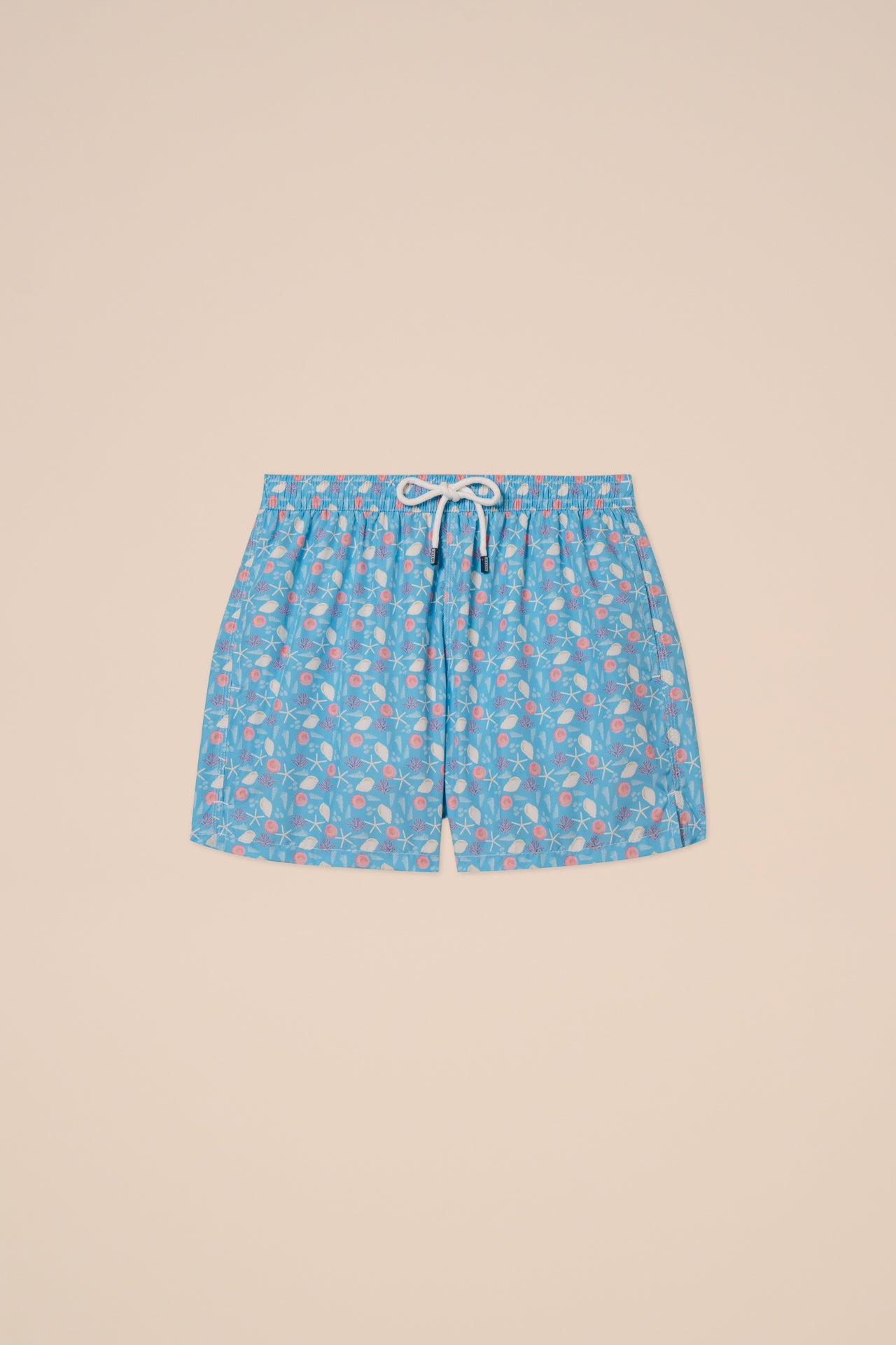 Madeira - The Sustainable Swim Trunk - Shells Pattern - LIGHTCORAL