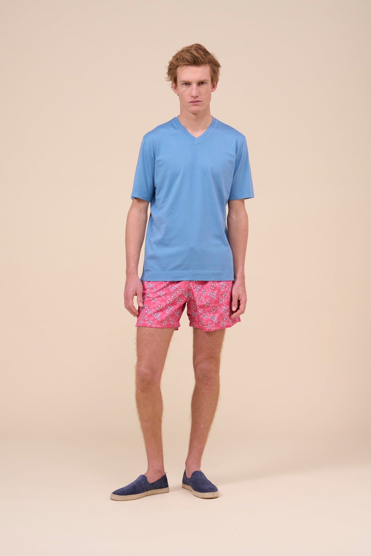 Madeira - The Sustainable Swim Trunk - Ray Pattern - LIGHTCORAL