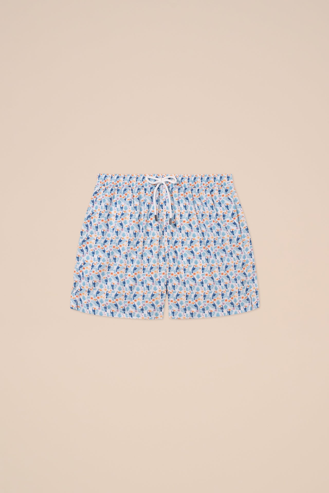 Madeira - The Sustainable Swim Trunk - Parrot Pattern - CORNFLOWERBLUE