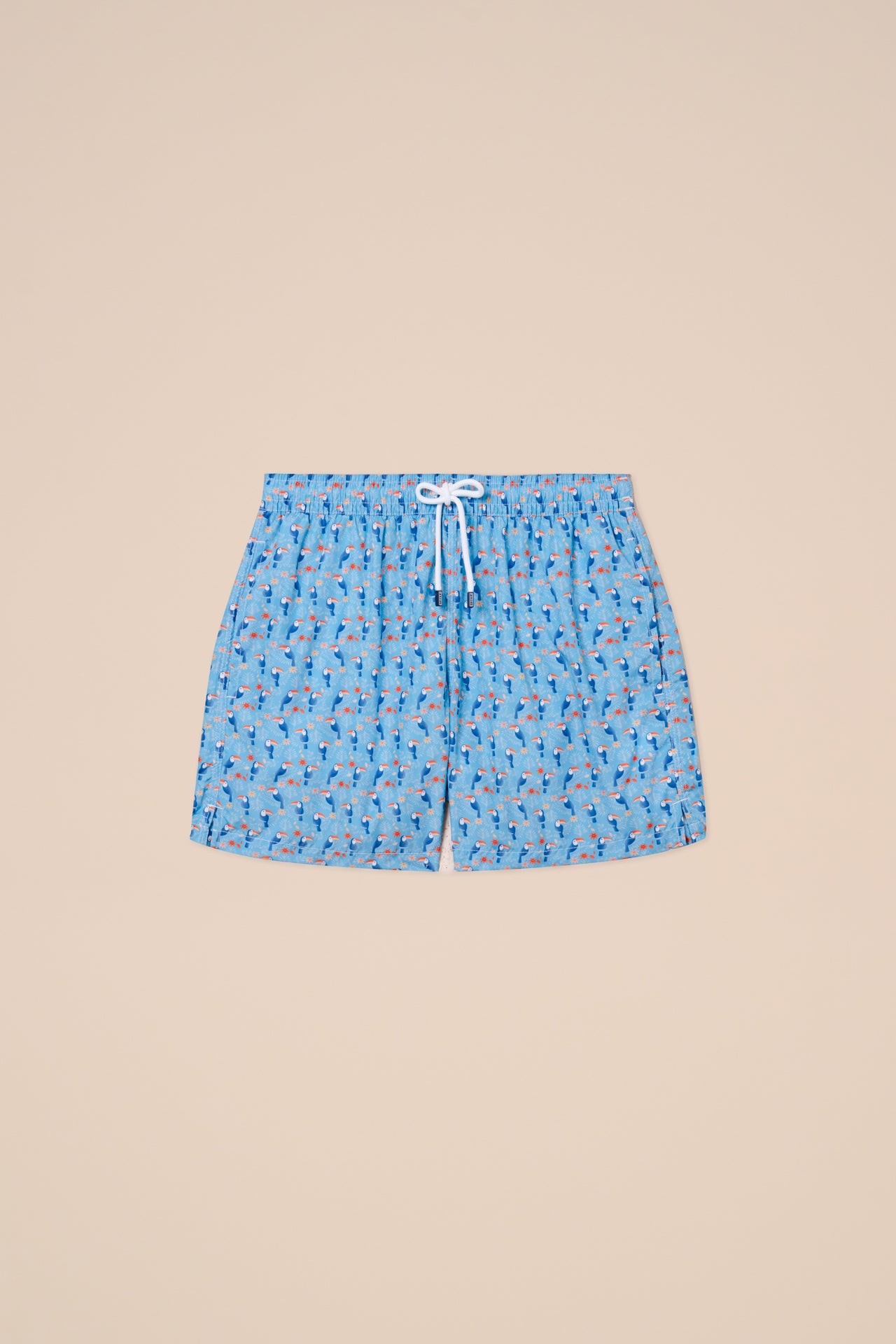 Madeira - The Sustainable Swim Trunk - Parrot Pattern - CORNFLOWERBLUE