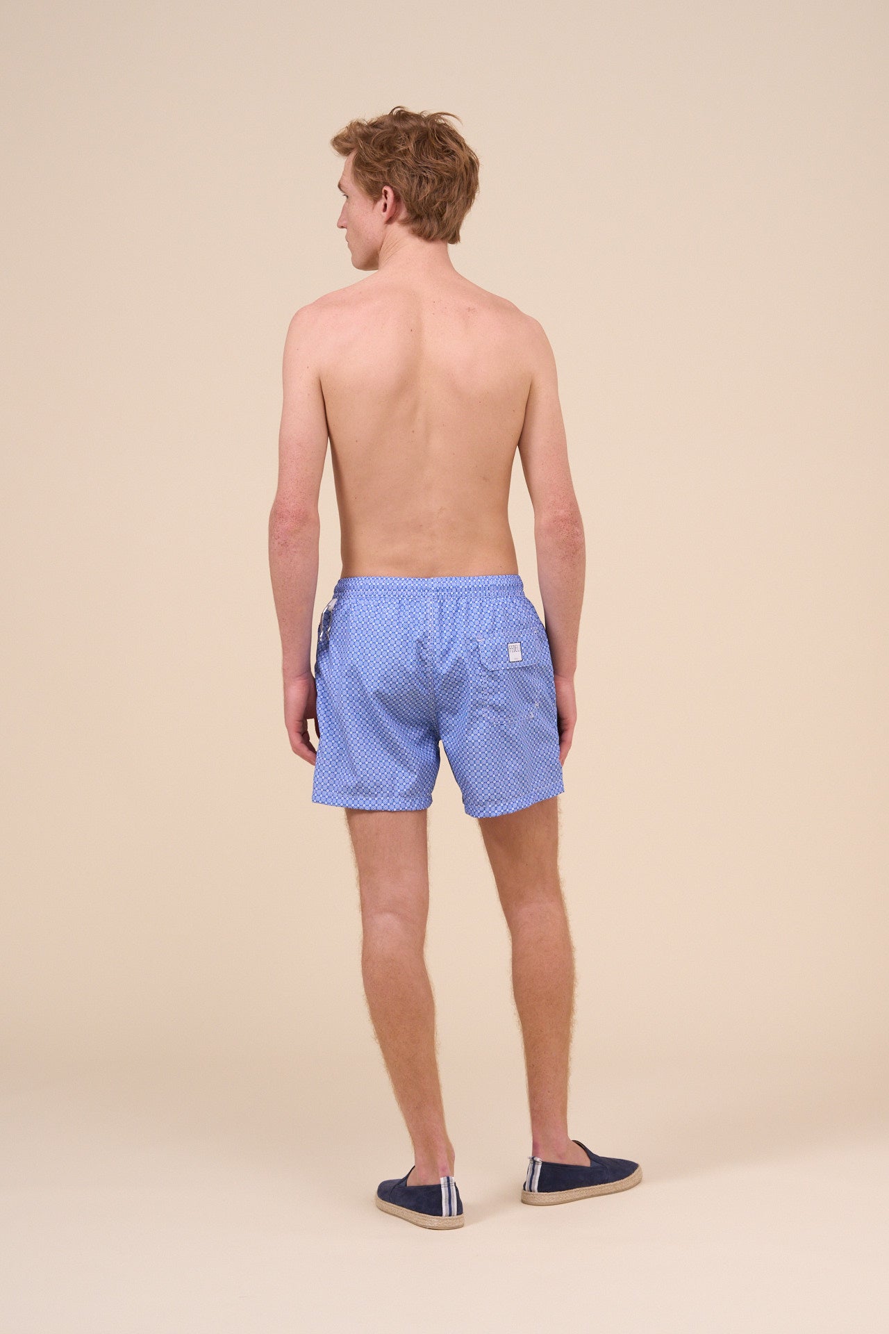 Madeira - The Sustainable Swim Trunk - Circles Pattern - MEDIUMBLUE