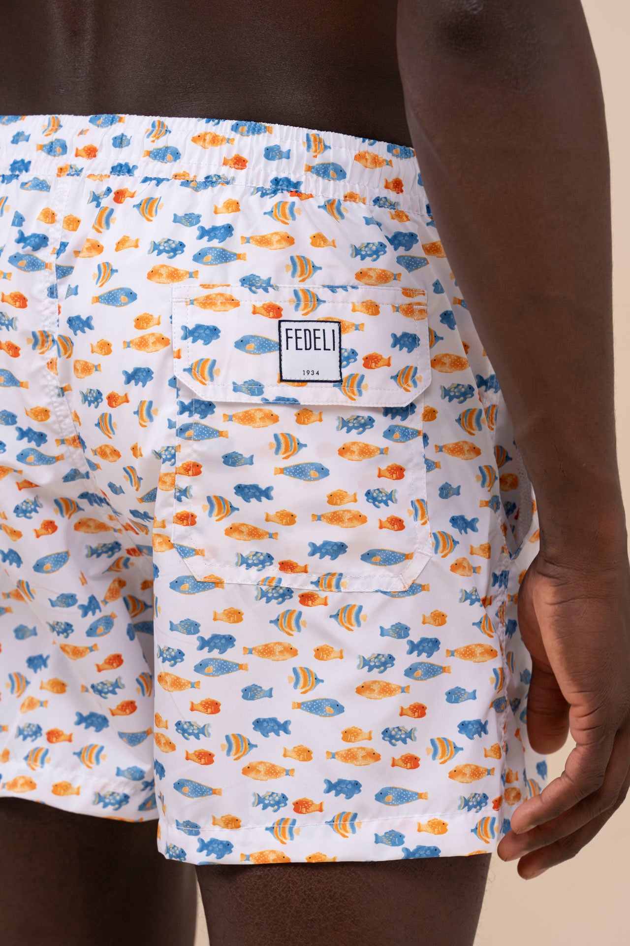 Madeira - The Sustainable Swim Trunk - Fishes Pattern - GREEN