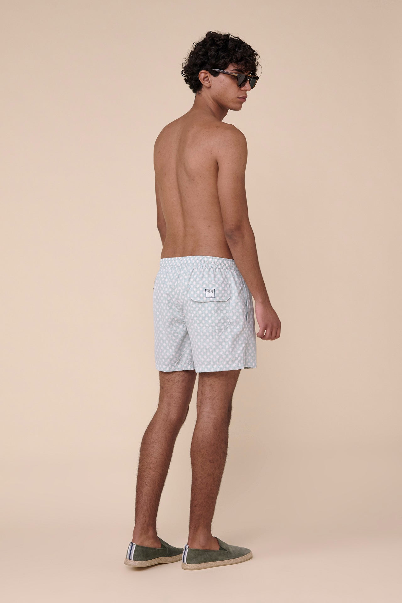 Madeira - The Sakar Swim Trunk - Stars Pattern - GREEN
