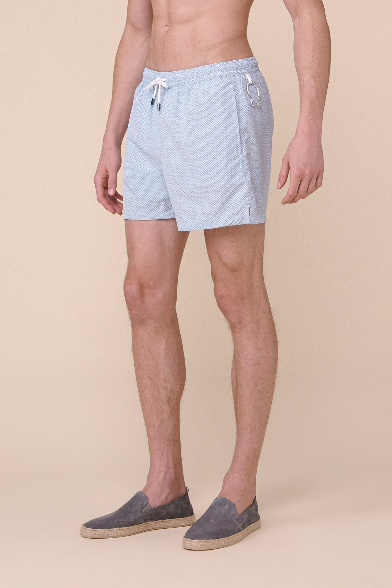 Madeira - The Sakar Swim Trunk - Mini Geometric Shapes Pattern - STEELBLUE
