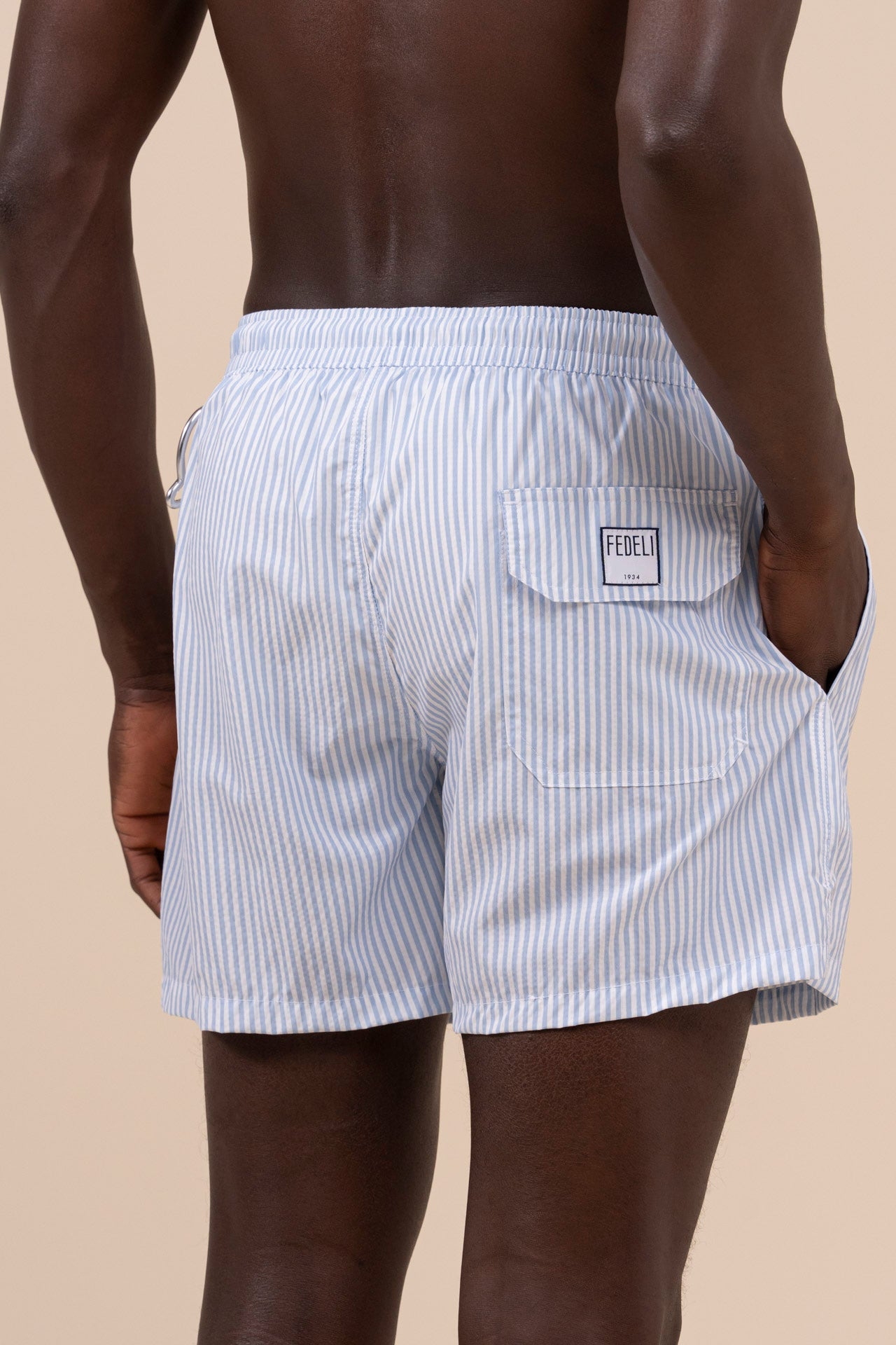 Madeira - The Sakar Swim Trunk - Striped Pattern - CORNFLOWERBLUE