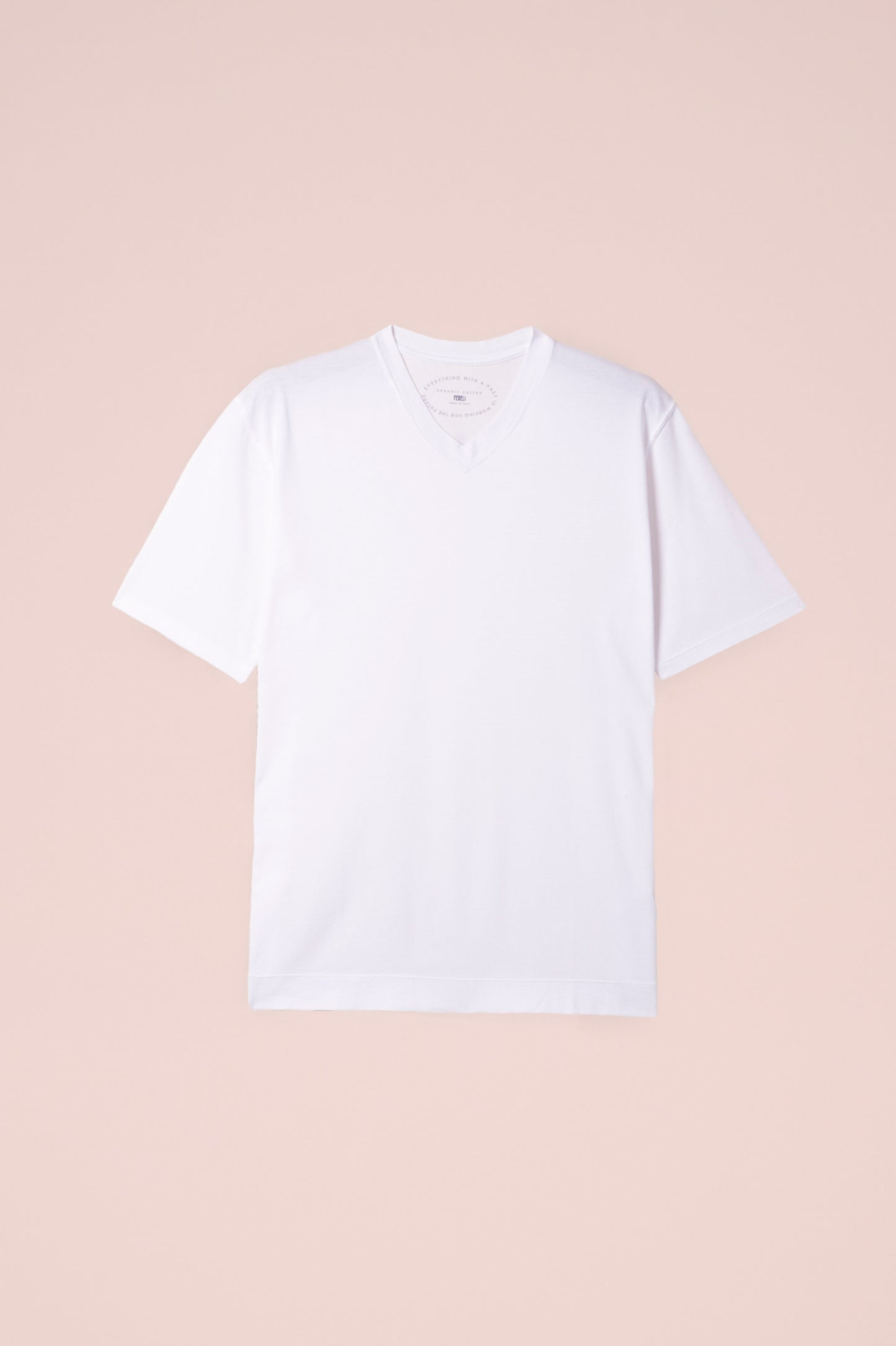 Nizza Organic Cotton V-neck T-shirt in iconic colors - BLACK