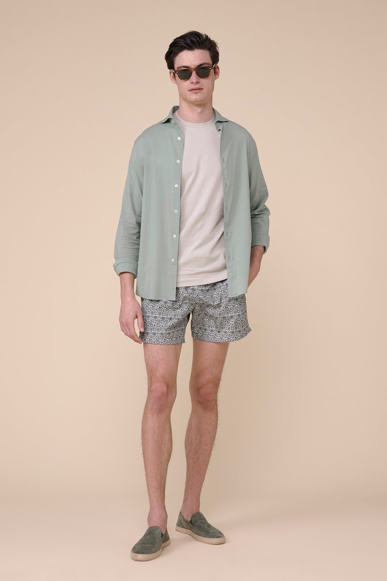 Sean Cotton Voile Long Sleeve Shirt - STEELBLUE