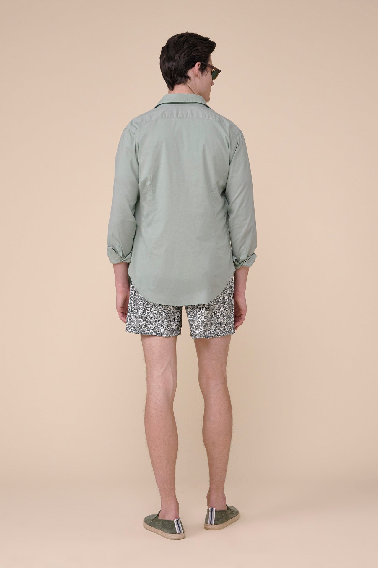 Sean Cotton Voile Long Sleeve Shirt - STEELBLUE