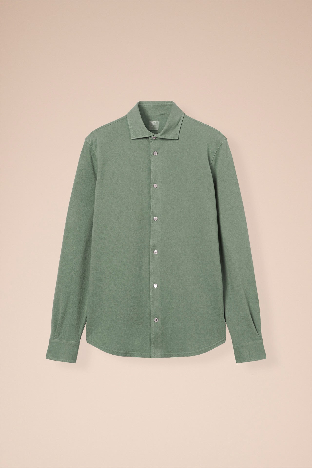 Steve Piquet Organic Cotton Shirt - LIGHTGREEN