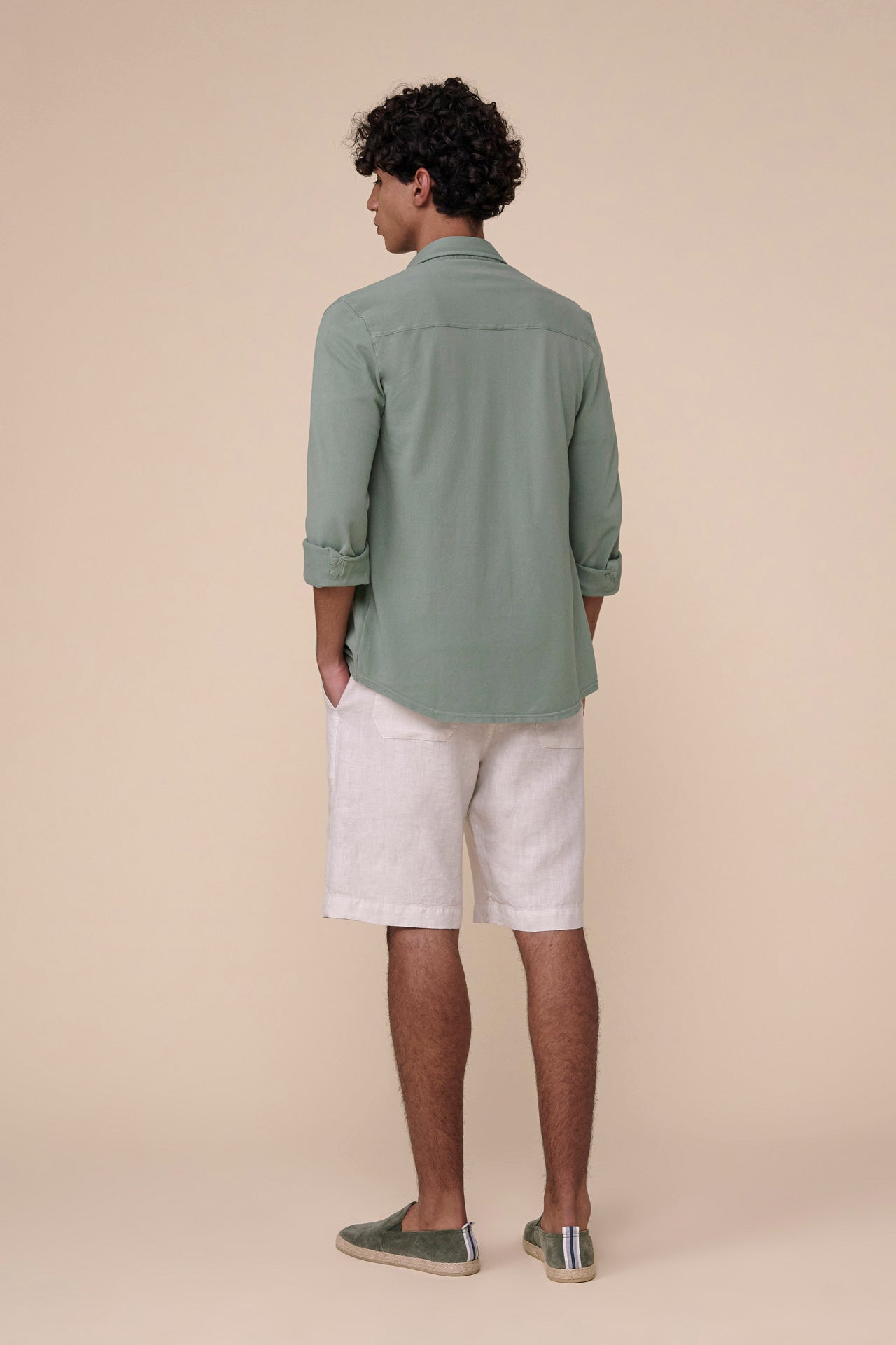Steve Piquet Organic Cotton Shirt - LIGHTGREEN