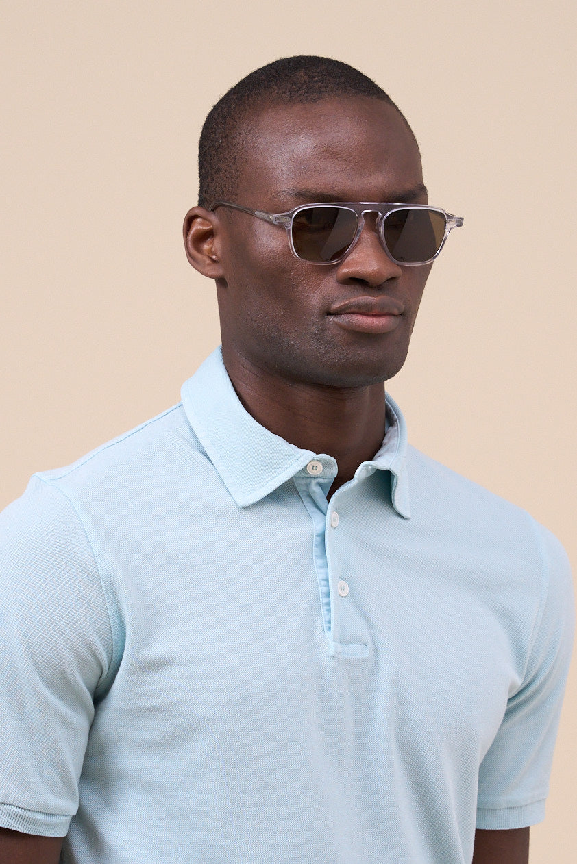 North Piquet Short Sleeve Polo - CORNFLOWERBLUE