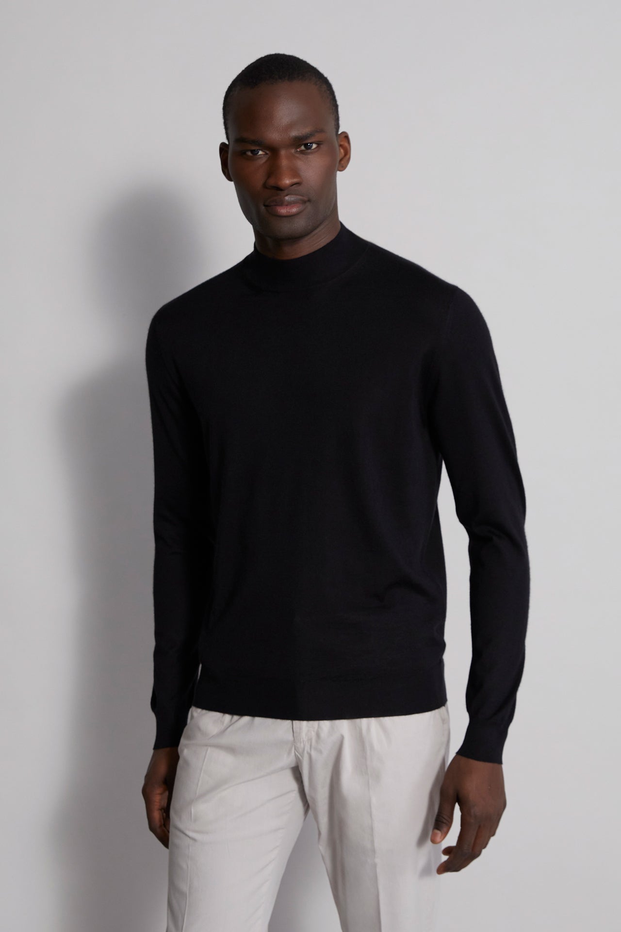 Derby Special cashmere silk mock-neck in iconic colors