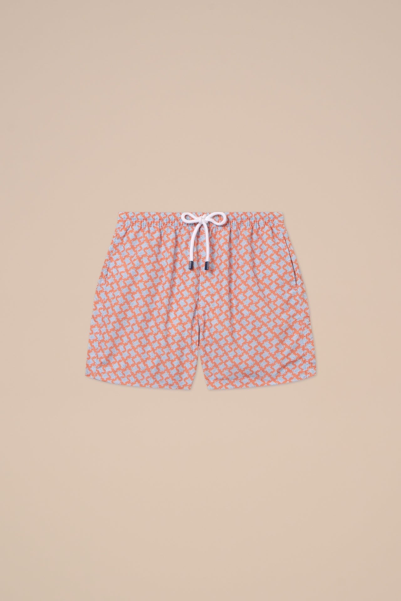 Madeira Kid Swim Trunk 10 yrs - Mini Turtles Pattern - ORANGE