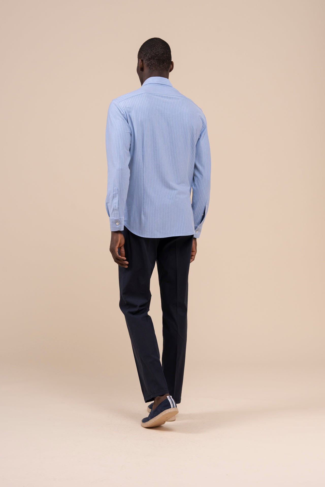 Giorgio Tecno Jersey Long Sleeve Striped Shirt