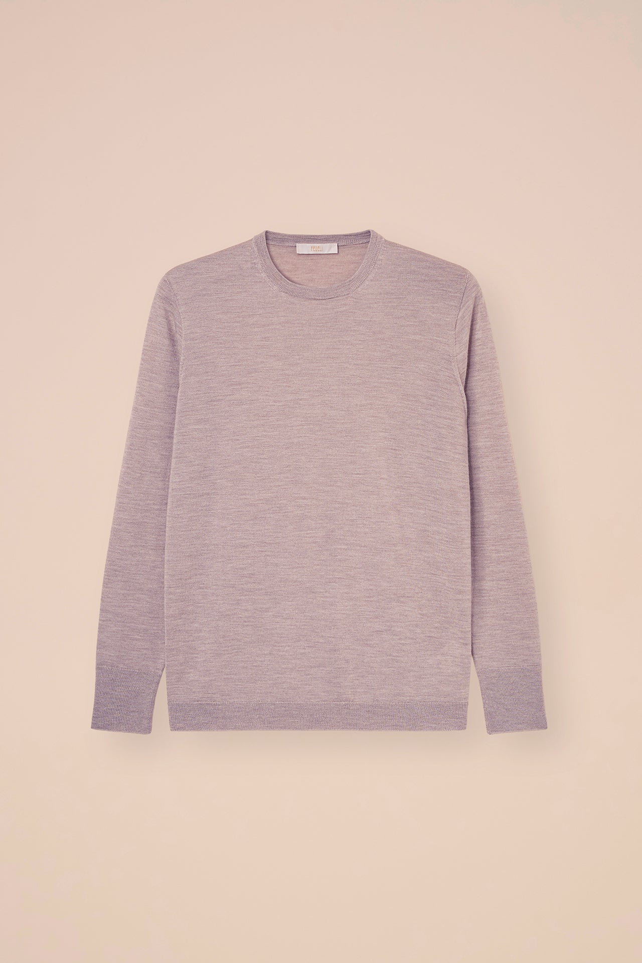 Argentina Pearly girocollo in cashmere seta - ALMOND